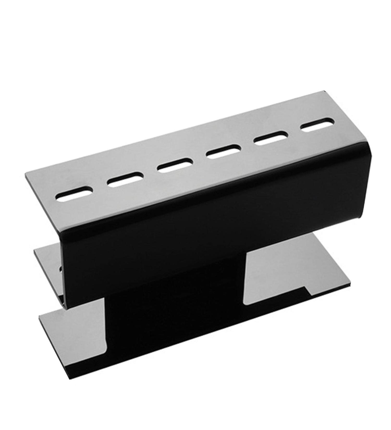 Fenteer 6 Hole Eyelash Tweezers Display Stand | Acrylic Storage Desk Organizer - Black - Perfect for Makeup Artists & Beauty Lovers - Buy Online on GoSupps.com