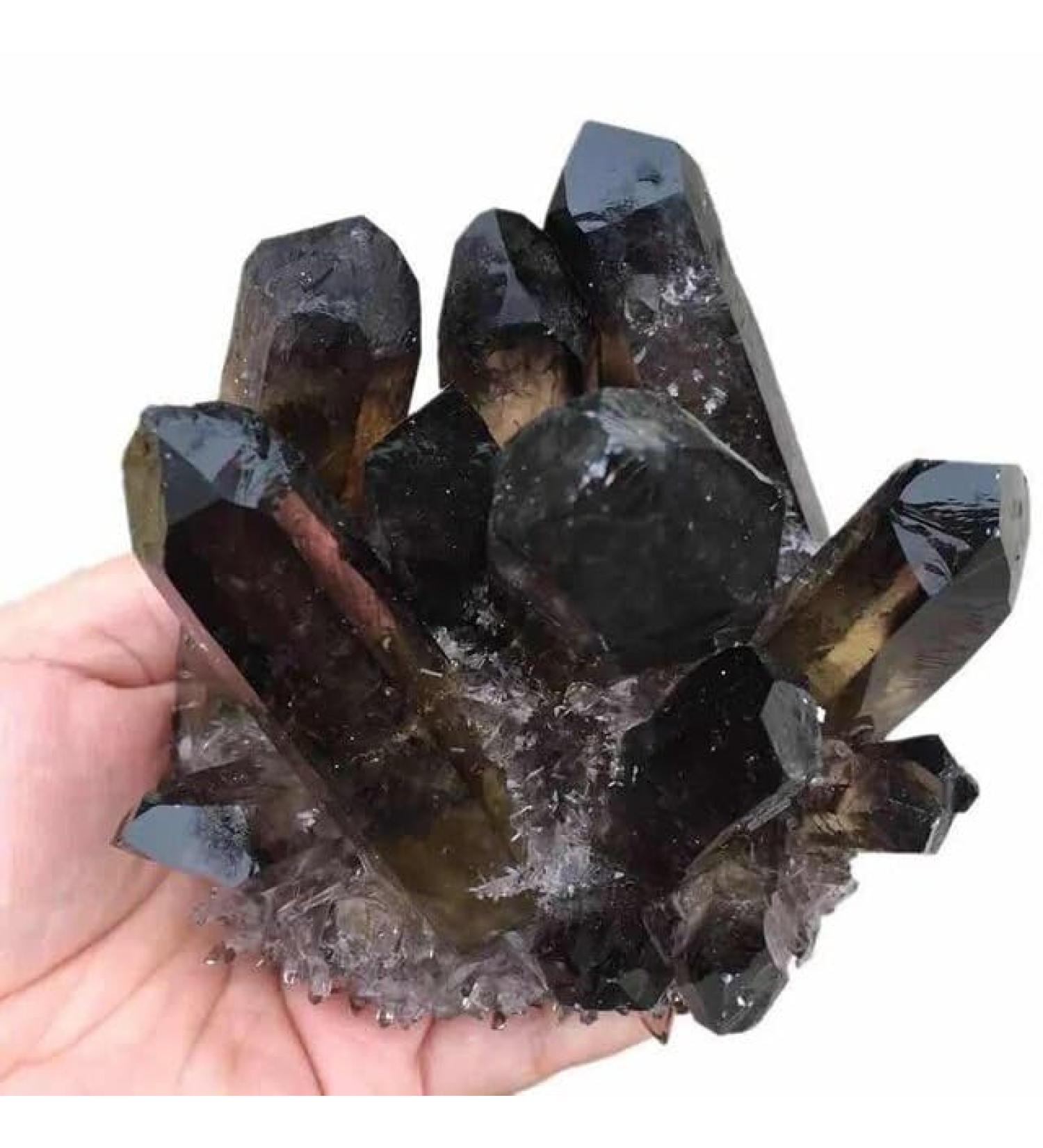 Natural Crystal Rough 500g-650g Natural Black Smoky Crystal Quartz Stone Specimen Cluster 1pc - (Color: 1PC) - Buy Online on GoSupps.com