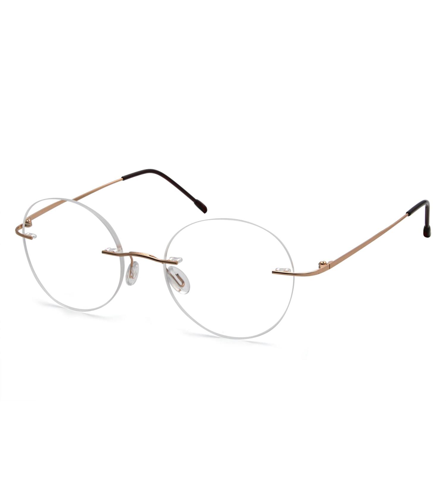 Buy Eyekepper Rimless Glasses for Women & Men - Stylish Round Gold Frames +1.00 - International Shipping Available - Buy Online on GoSupps.com