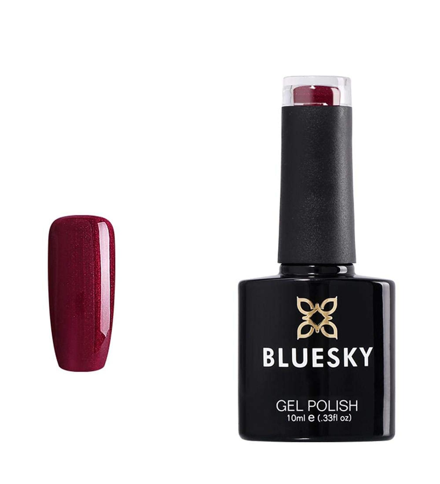 Bluesky Gel Nail Polish Masquerade 80515 Cherry Dark Glitter Red Long Lasting Chip Resistant 10 ml (Requires Drying Under UV LED Lamp)