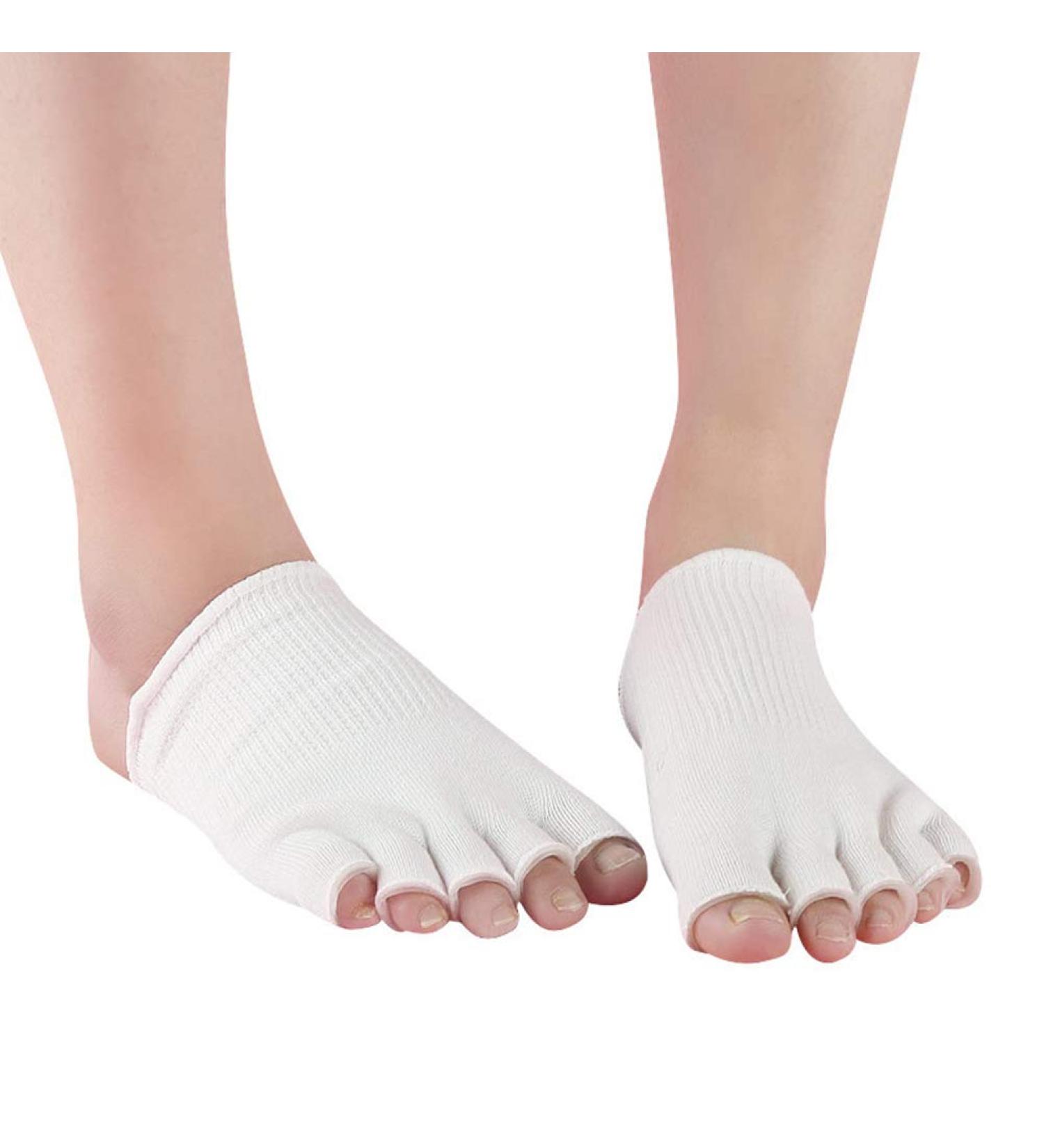 Artibetter Moisturizing Socks with Gel & Silicone Toe Separators for Dry Cracked Feet - White - International Shipping Available - Buy Online on GoSupps.com