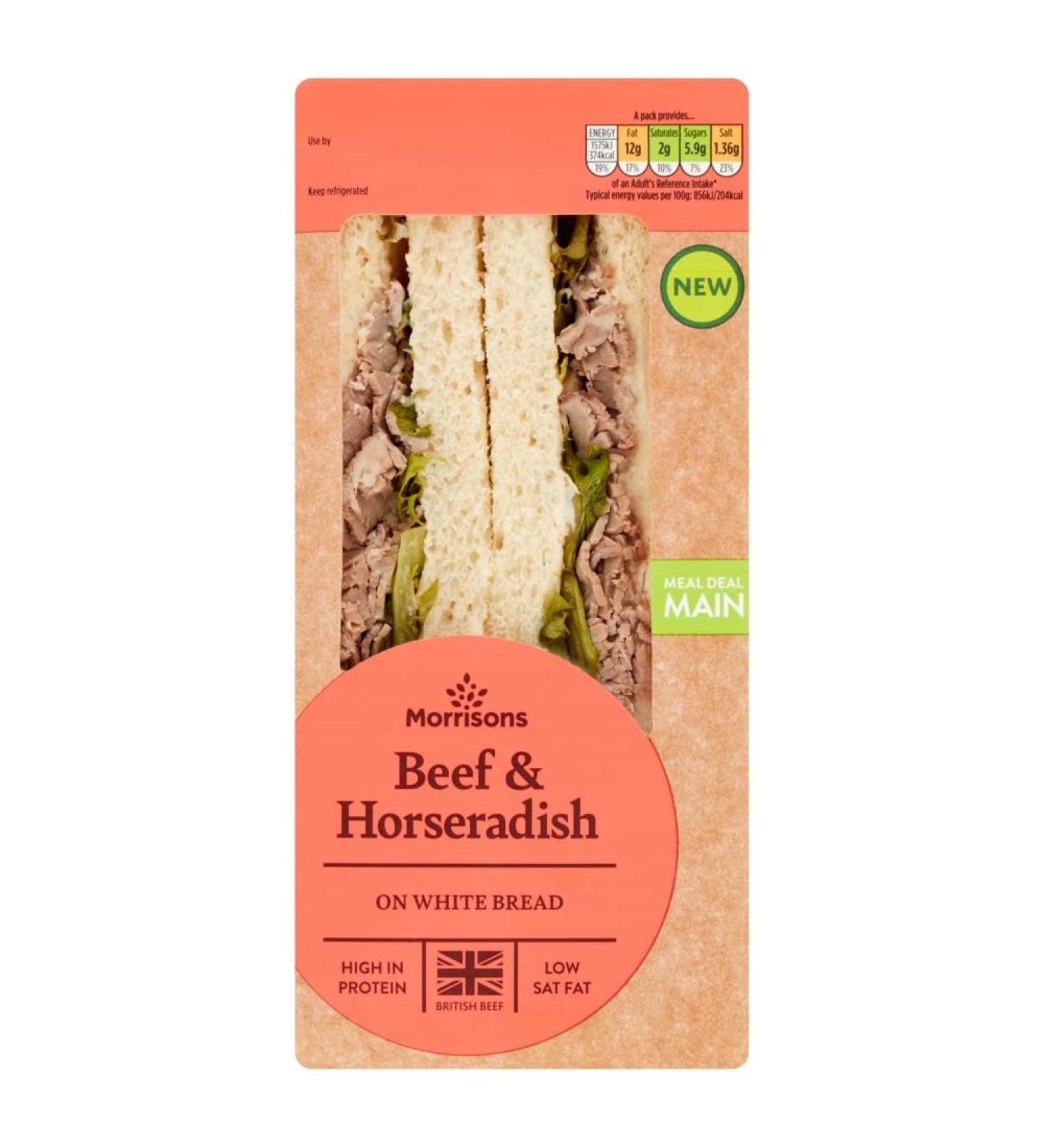 Morrisons Beef & Horseradish on White Bread