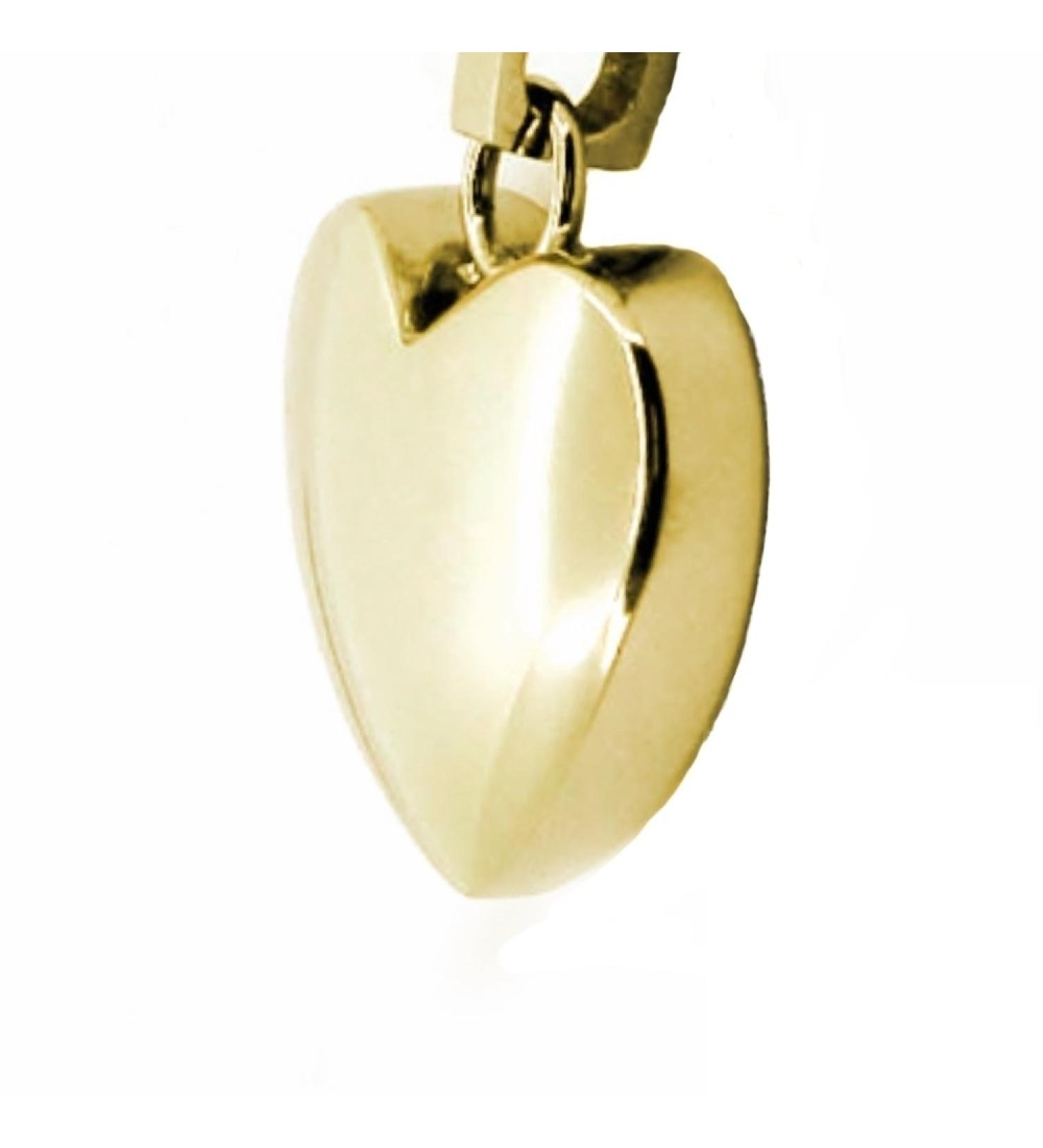 Magnet chain pendant gold power heart 24k hardgloss polished polished massive energetix 4you 5359 gold including chain + jewelry bag