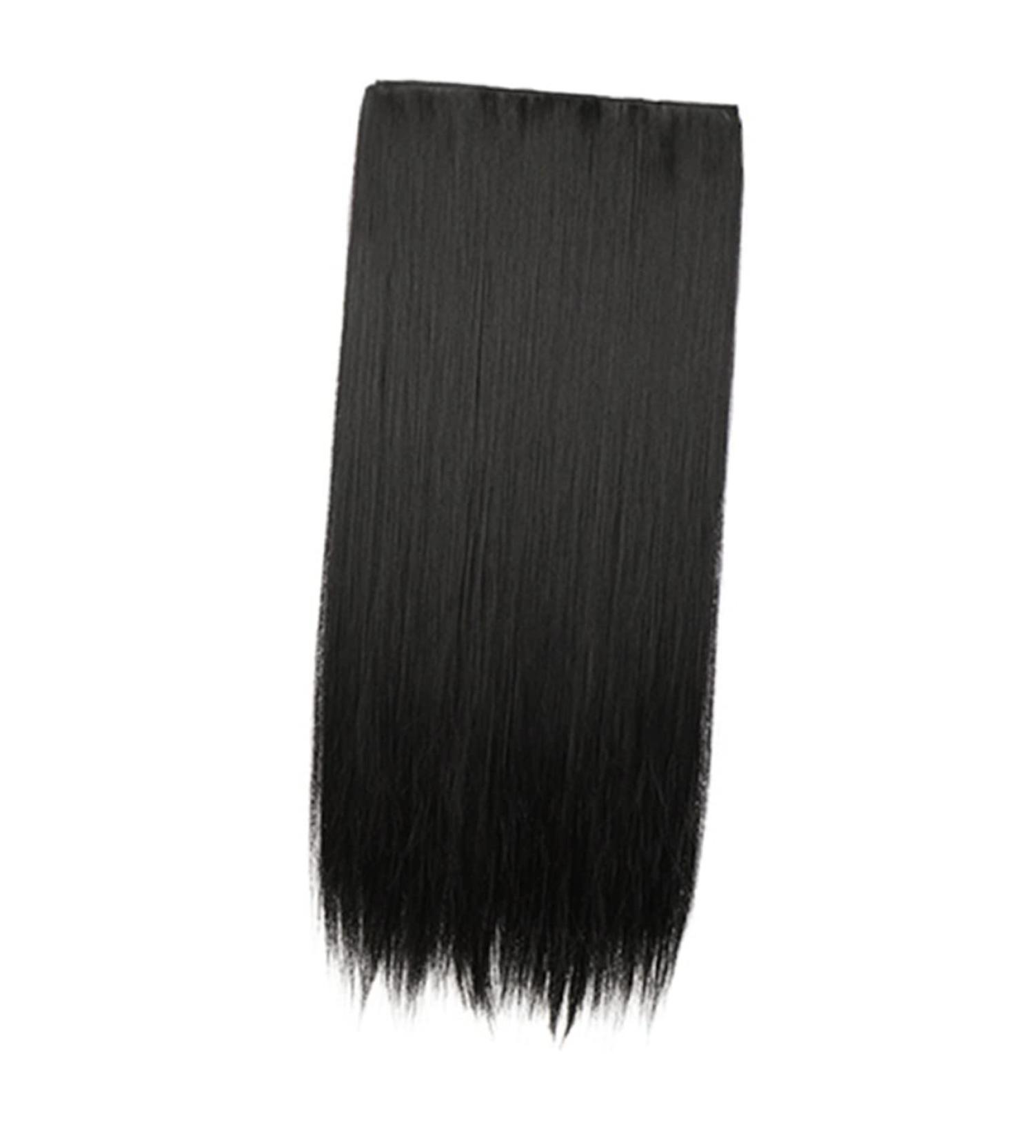 PLAFOPE Piece Long Straight Hair Wig Hair Extensions Clip in Wig Hair Extensions Hair Extensions for Women Artificial Hair Women Hair Extensions Long Straight Hair Extensions False Hair 55X15CM Black - Buy Online on GoSupps.com