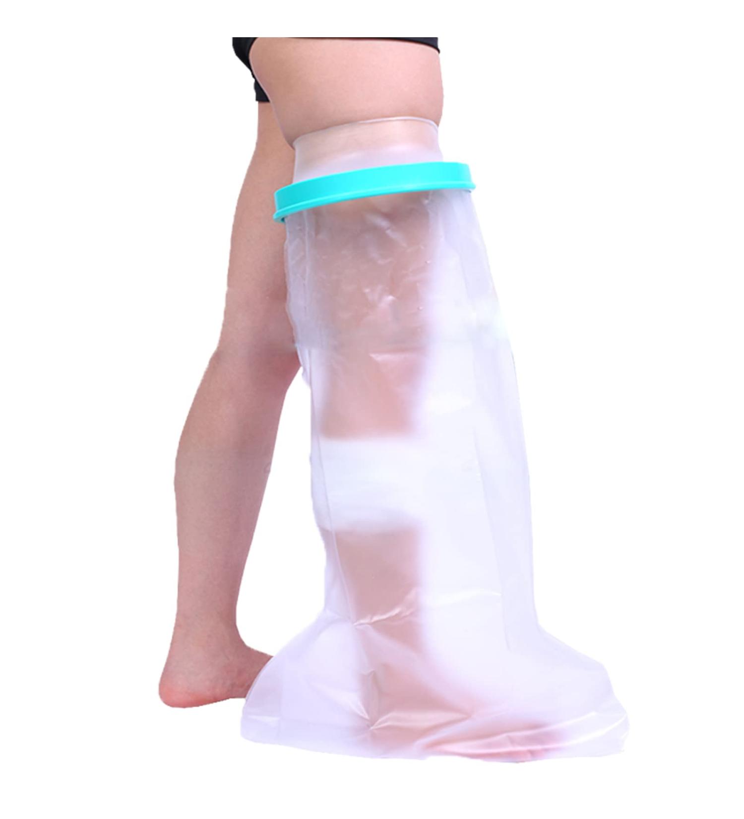Yeloumiss Waterproof Shower Leg Protector | Adult Plaster Protection for Toes Ankles Feet and Knees | Keep Casts and Bandages Dry - Buy Online on GoSupps.com
