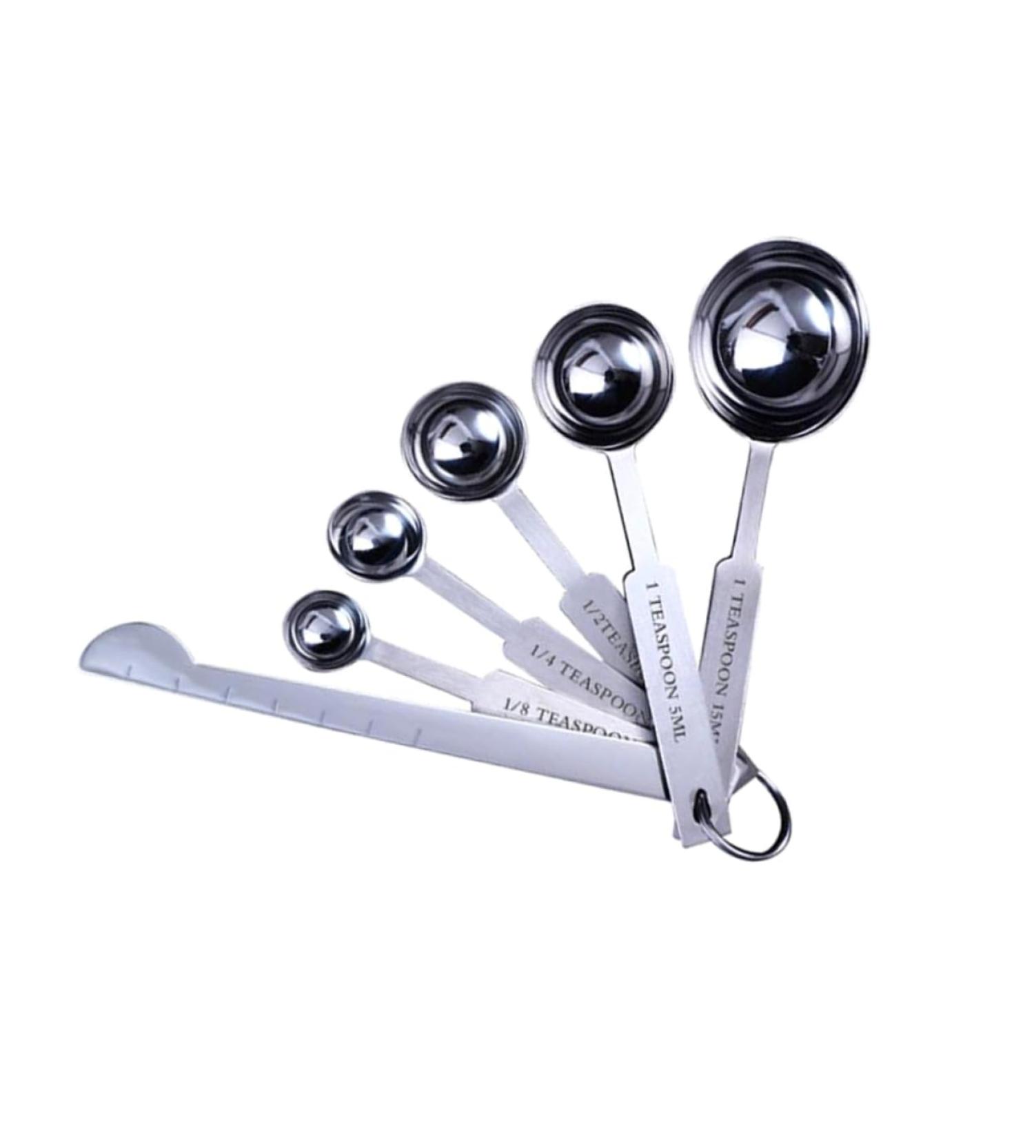Zerodeko 6pcs Salt Measuring Mugs Handle Measuring Spoons & Cups Ingredient Jars Baking Measuring Spoon Coffee Measuring Liquid Measuring Cups Soup Serving Spoons Measure Coffee Spoon Scale 14.2*4.6CM Silver - Buy Online on GoSupps.com