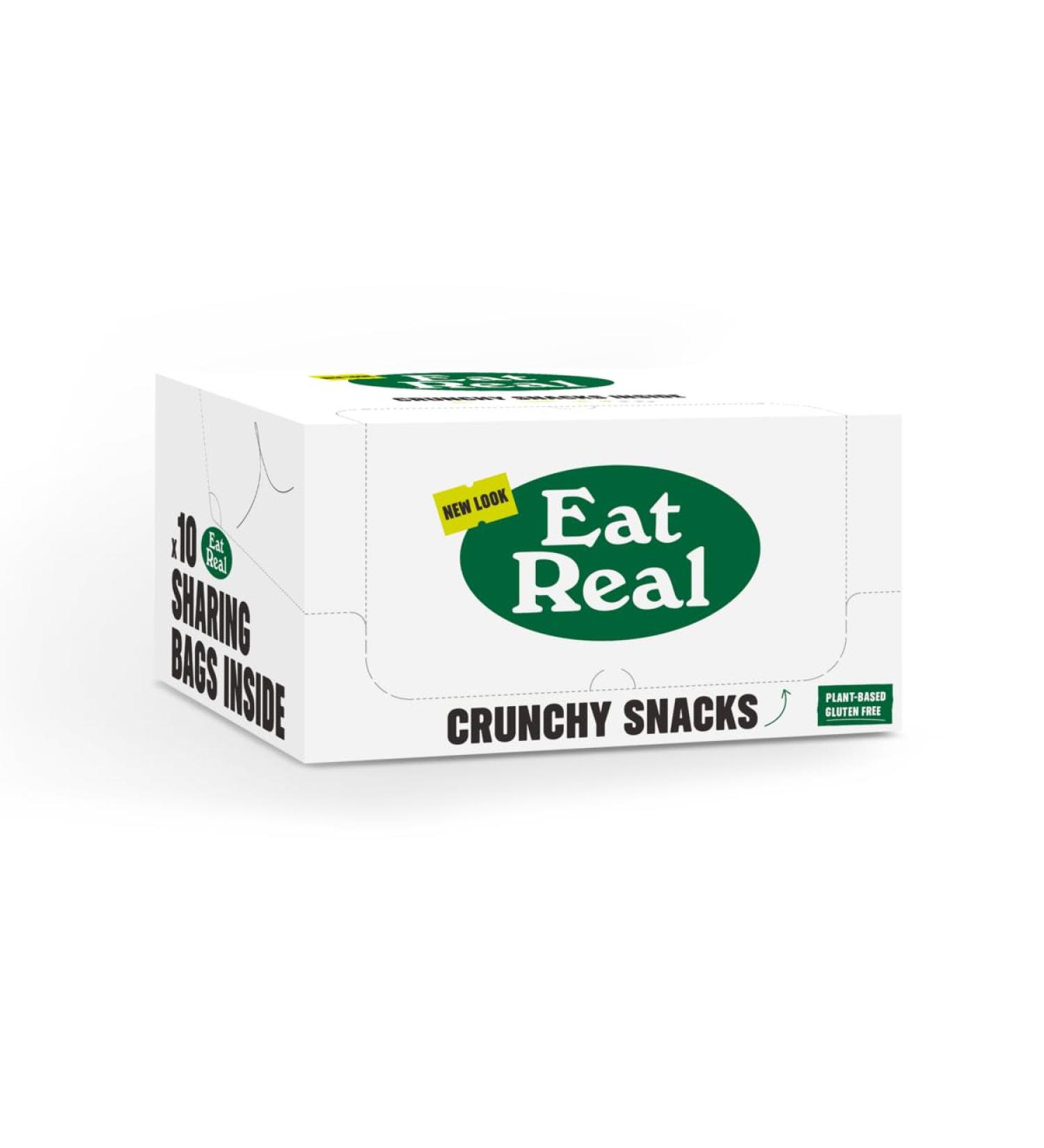 Eat Real Quinoa Chips Sour Cream & Chive 10 x 90g Gluten-Free Crisps Multipack Vegan-Friendly Healthy Plant-Based Snacks Sour Cream & Chive 90 g (Pack of 10)