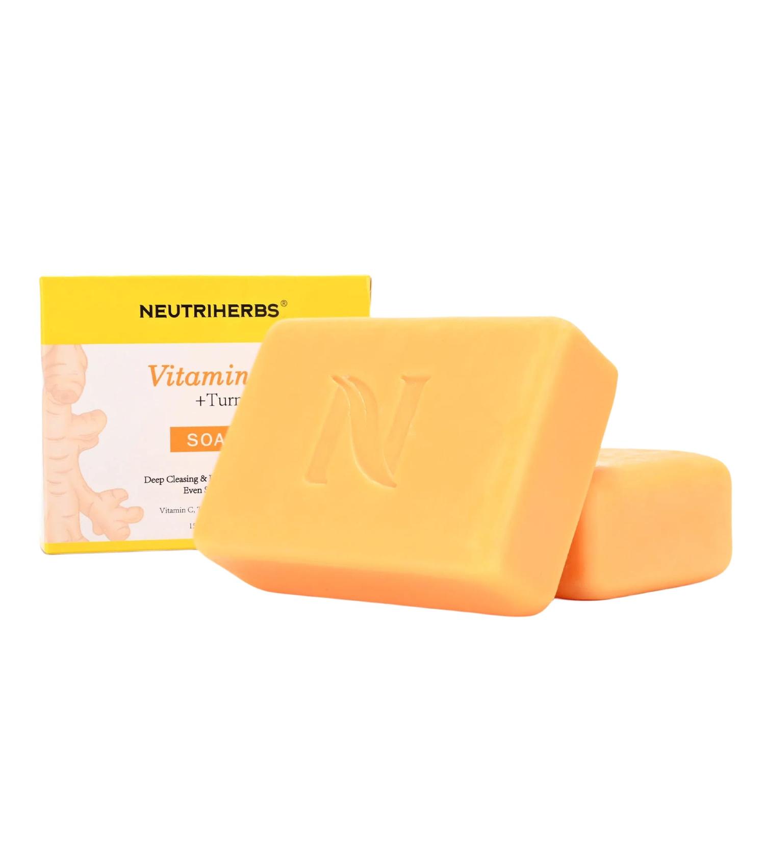  NEUTRIHERBS Neutriherbs Turmeric Facial Body Soap (150g.1 bar) Vitamin C Whitening Bar Soap for Acne Irregular Complexion Natural Soap Cleansing - Buy Online on GoSupps.com