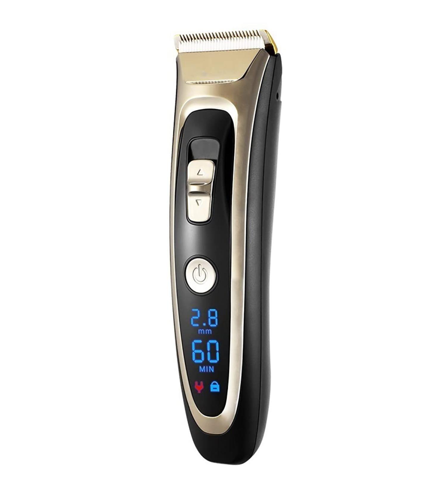 Professional Hair Clippers & Beard Trimmer for Men - Rechargeable Electric Hair Clipper with Adjustable Ceramic Blade - Golden Edition with Box - Buy Online on GoSupps.com