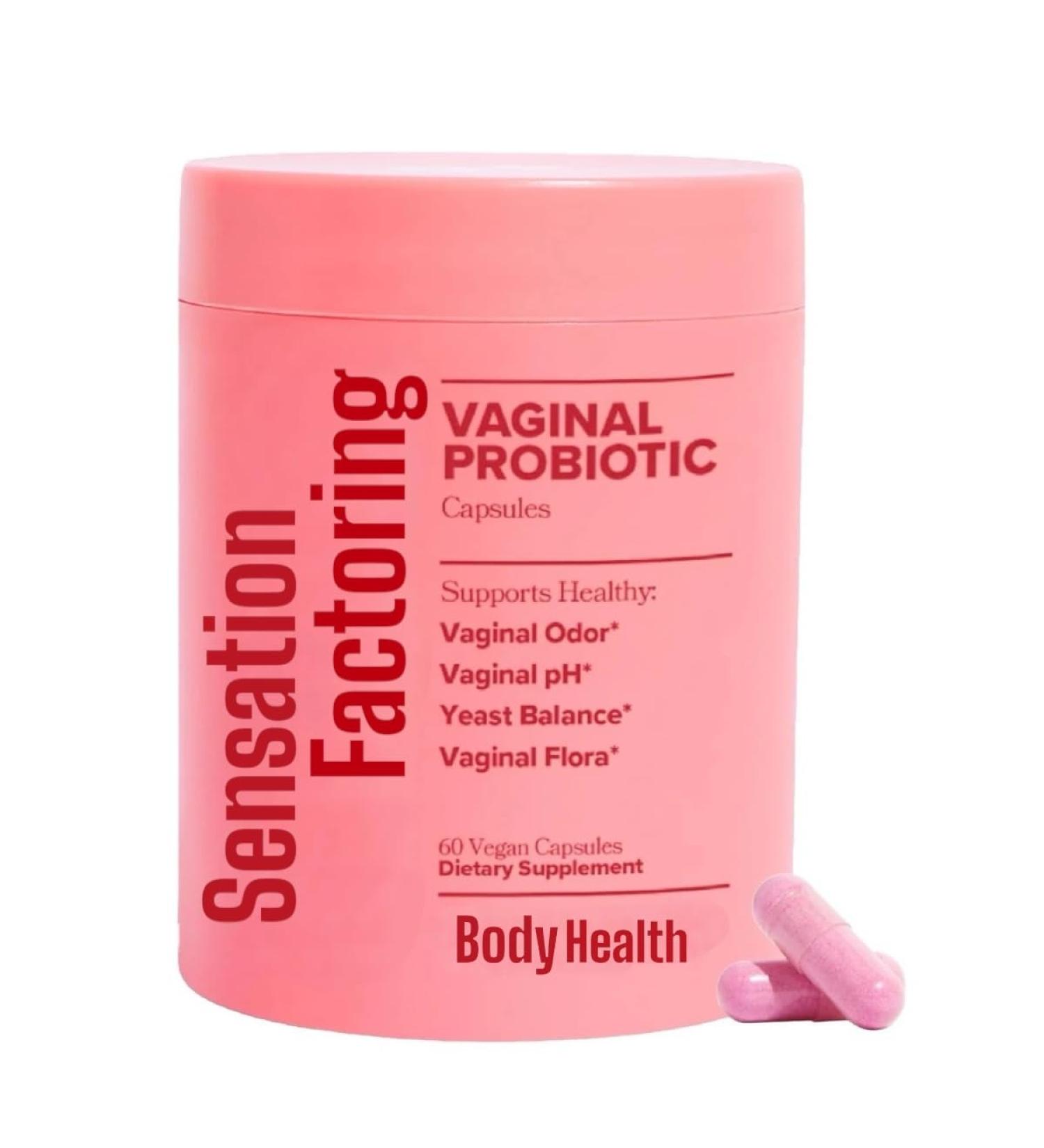Vaginal Probiotics for Women's pH Balance - 60 Count with Prebiotics & Lactobacillus for Healthy Flora & Odor - Buy Online on GoSupps.com
