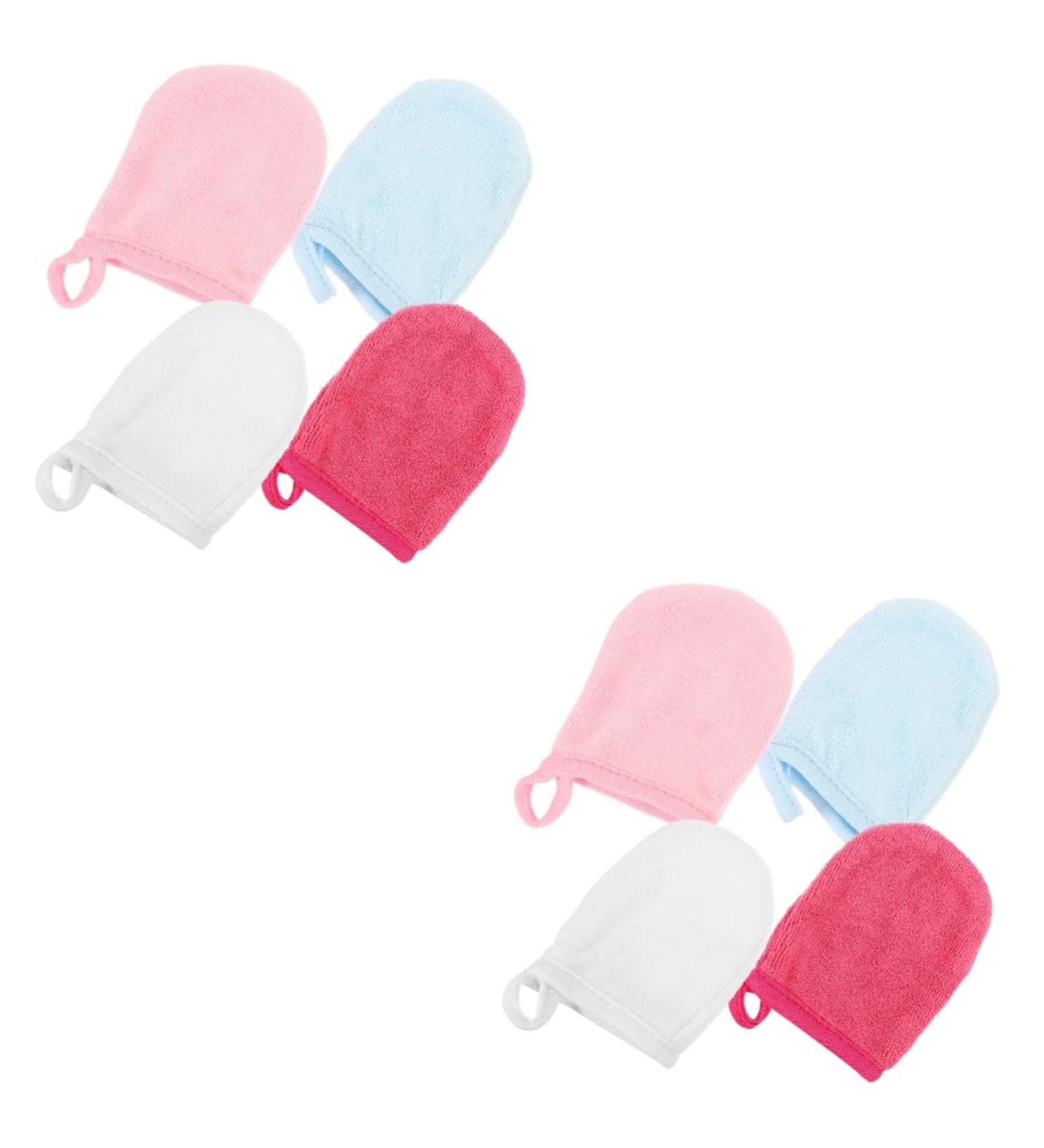 FRCOLOR 8 Pcs Makeup Remover Mitts & Cleansing Wipes - Comfortable Fiber Washcloths for Effortless Makeup Removal - Buy Online on GoSupps.com