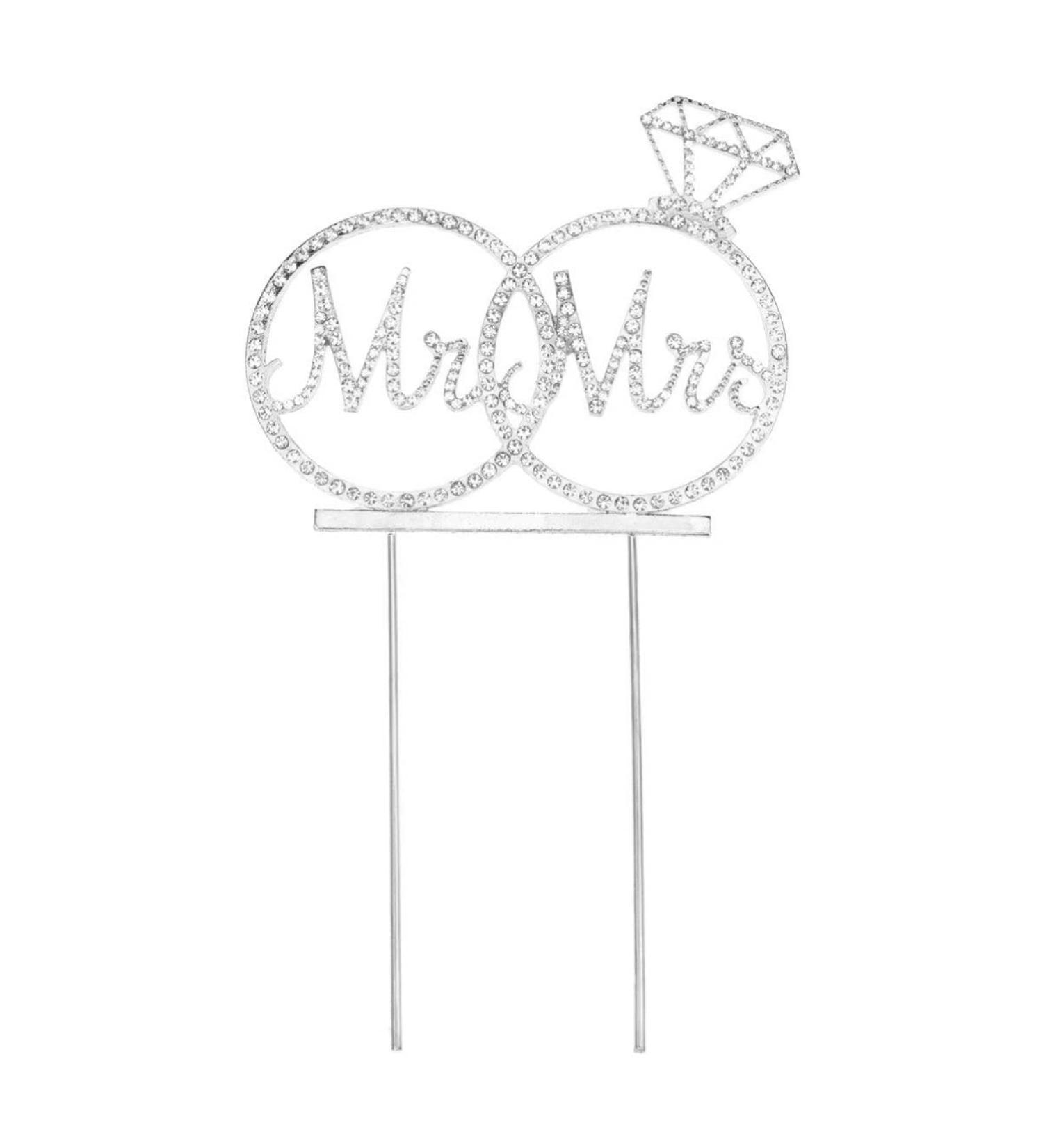 Gadpiparty Pearl Tiara Mrs Cupcake Topper Glitter Alloy Rhinestone Cake Pick for Bridal Shower Wedding Cupcake Toppers Engagement Cupcake Picks Proposal Cake Insert Silver Wedding Decor - Buy Online on GoSupps.com