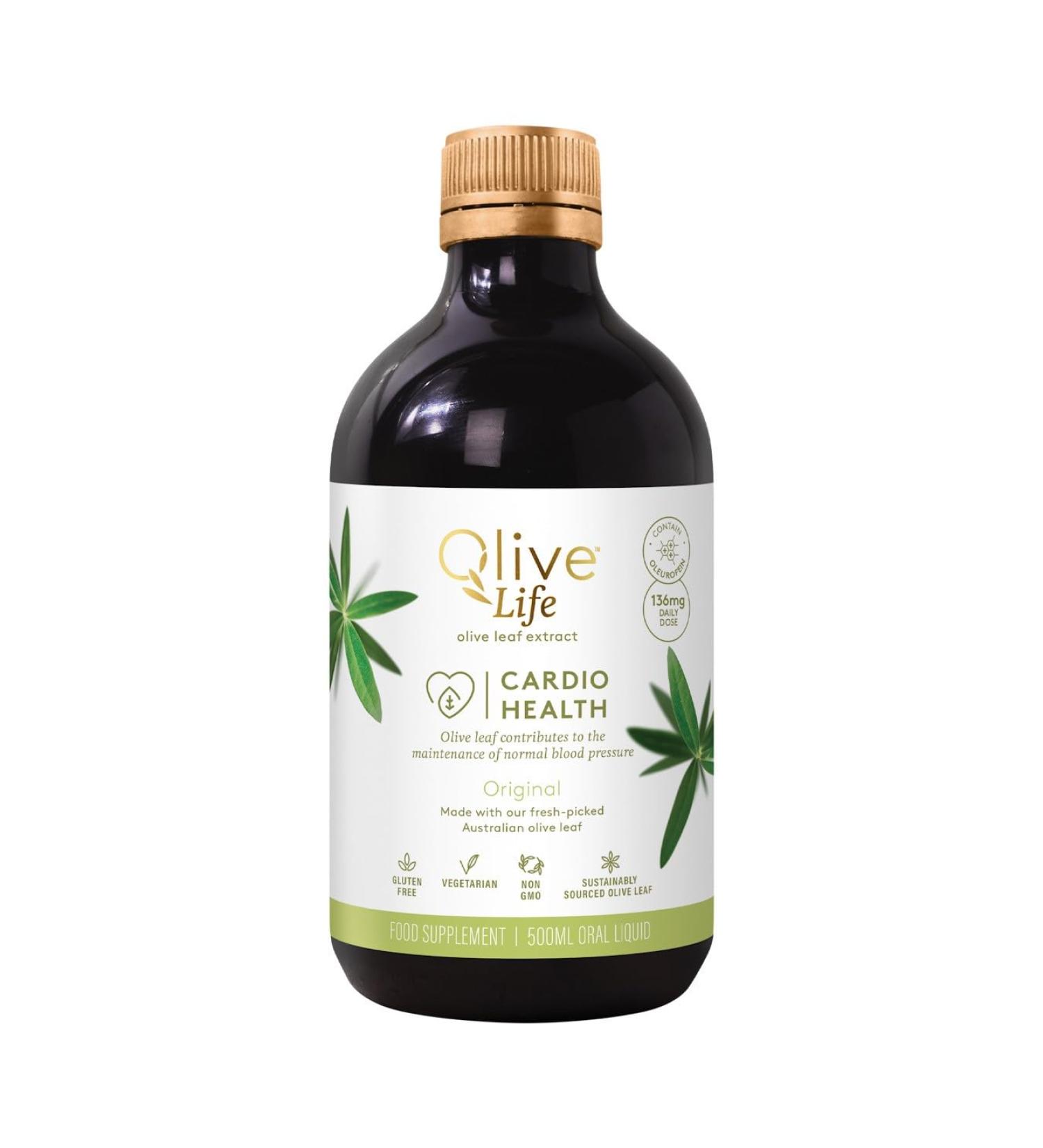 Olive Life Liquid Olive Leaf Extract Supplement | 500ml - Pure and Potent - Buy Online on GoSupps.com