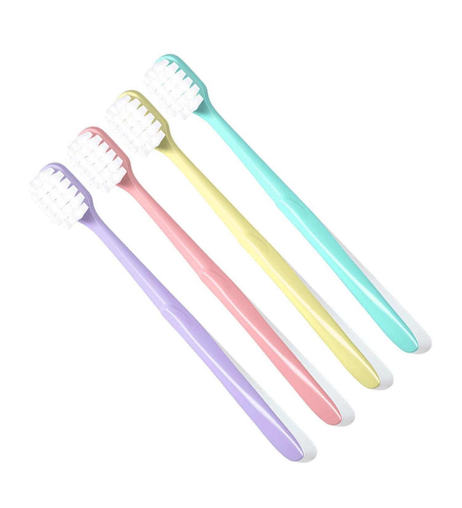 Shop Goohochy 4-Piece Soft Cotton Toothbrush Set for Sensitive Gums - Silk Travel Oral Care | Japanese Style - Buy Online on GoSupps.com