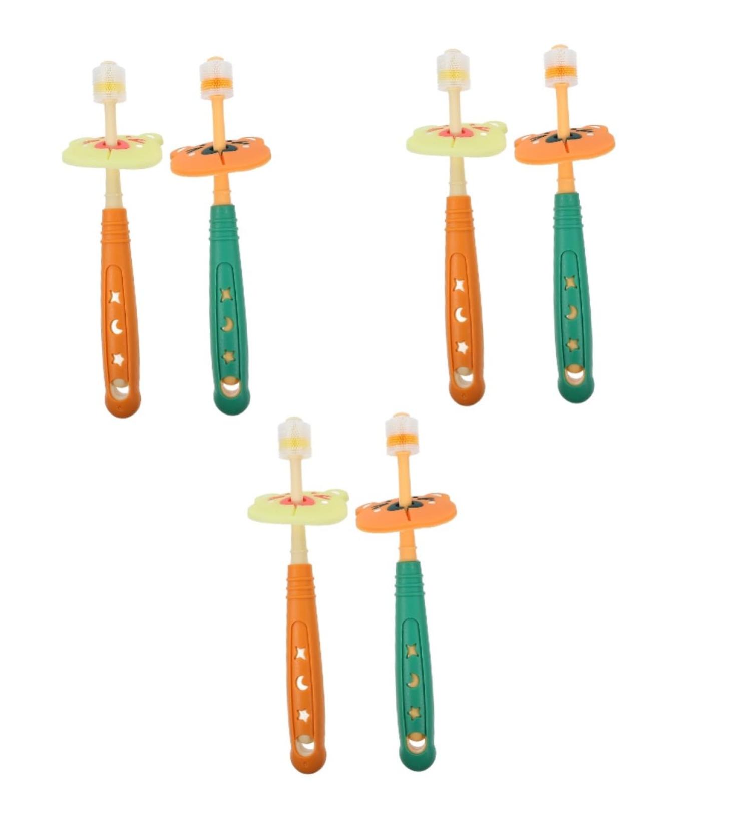 Buy TOVINANNA 6 Pack Silicone Baby Toothbrush | 360 Children s Travel Toothbrush for Oral Care - Buy Online on GoSupps.com