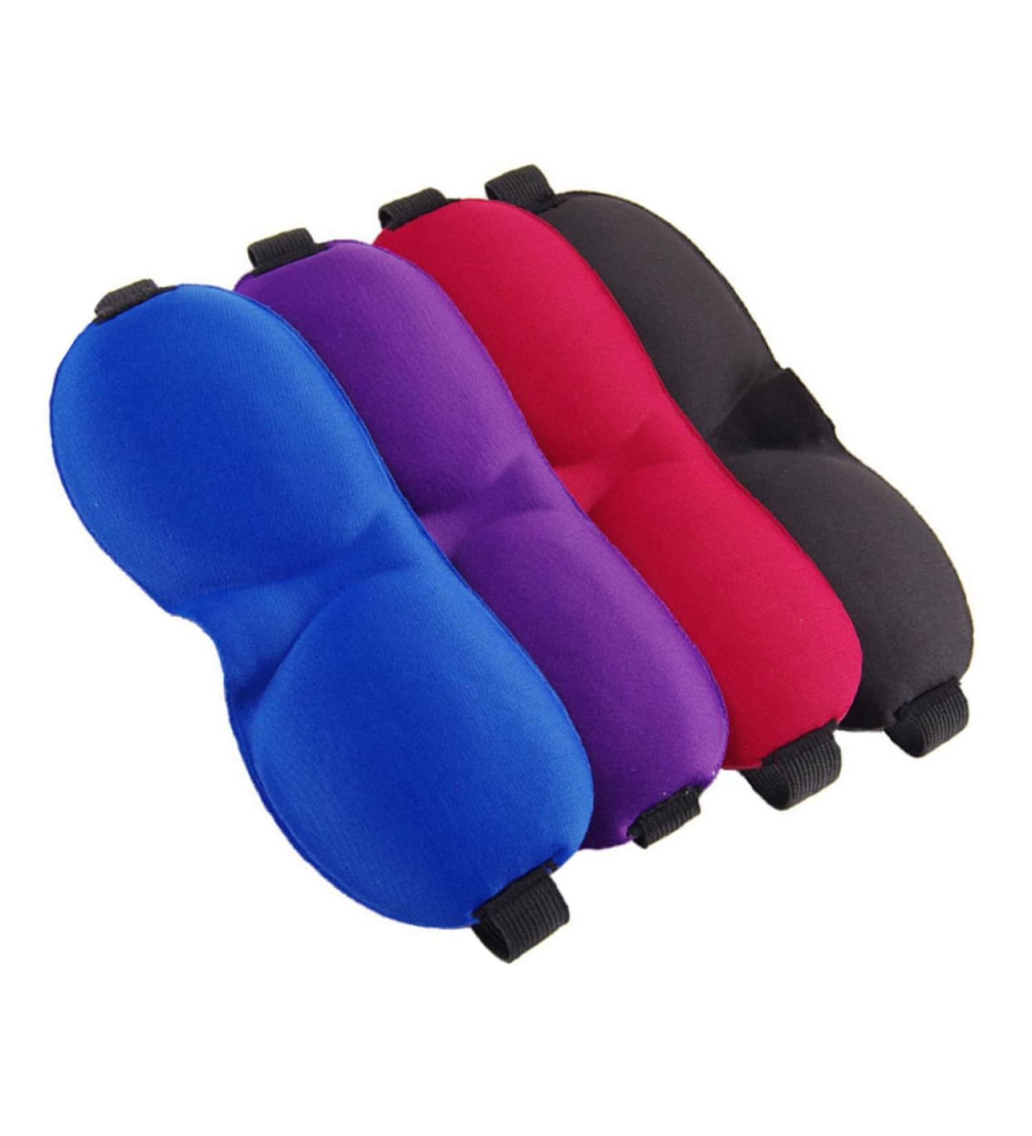 Hemoton 4pcs Blackout Sleep Masks for Uninterrupted Sleep - Nap Blindfold Eyeshade Set for Travel - Polyester Cloth Material - Buy Online on GoSupps.com