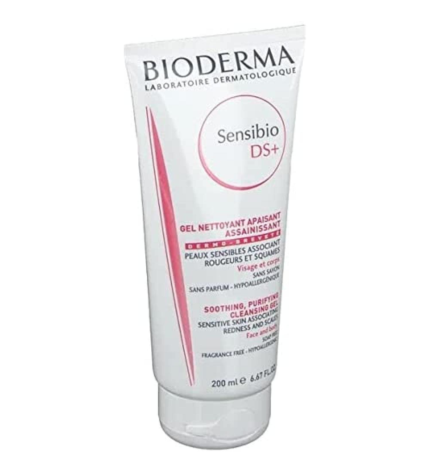 BioDerma Sensibio DS+ Soothing Purifying Cleansing Gel 200ml - Gentle Cleanser for Sensitive Skin - Buy Online on GoSupps.com
