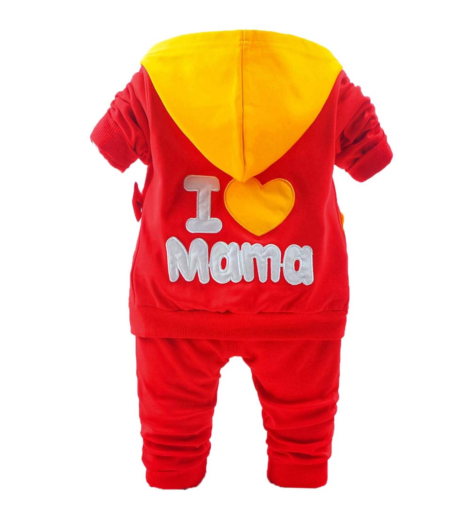 Yao Baby Girls 3 Piece Sets - T Shirt, Vest, and Pants - Bright Red (1-2 Years) - Buy Online on GoSupps.com