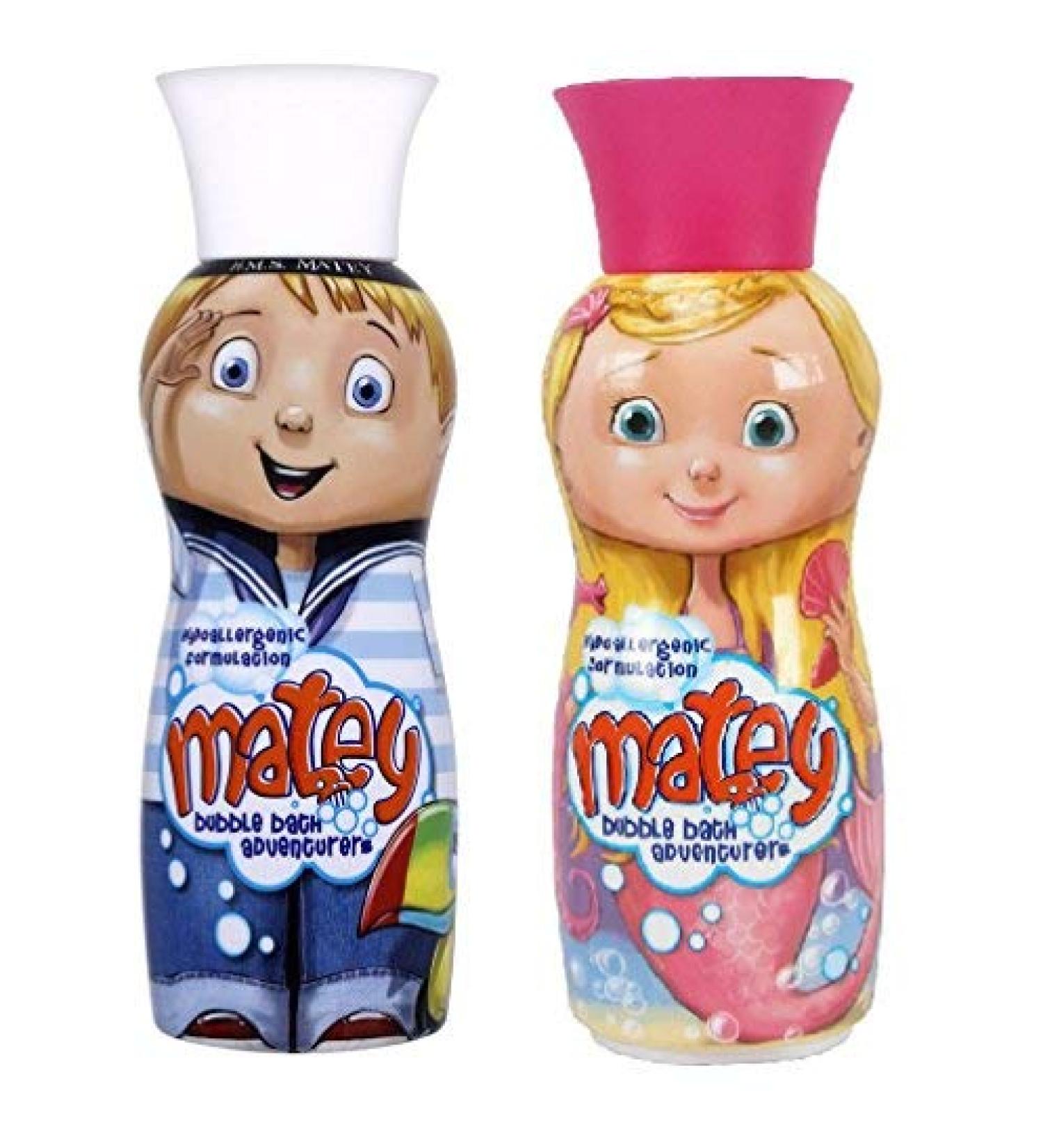 Matey Hypoallergenic Formulation Bubble and Bath Adventures Max 500ml & Molly 500ml 2 Pieces - Buy Online on GoSupps.com