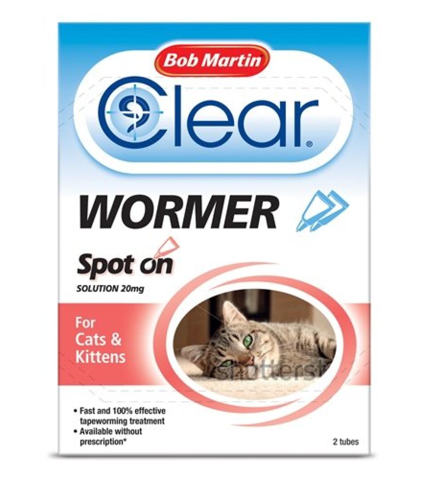Bob Martin - Clear Spot On Wormer for Cats & Kittens x Size: 2 Pipettes