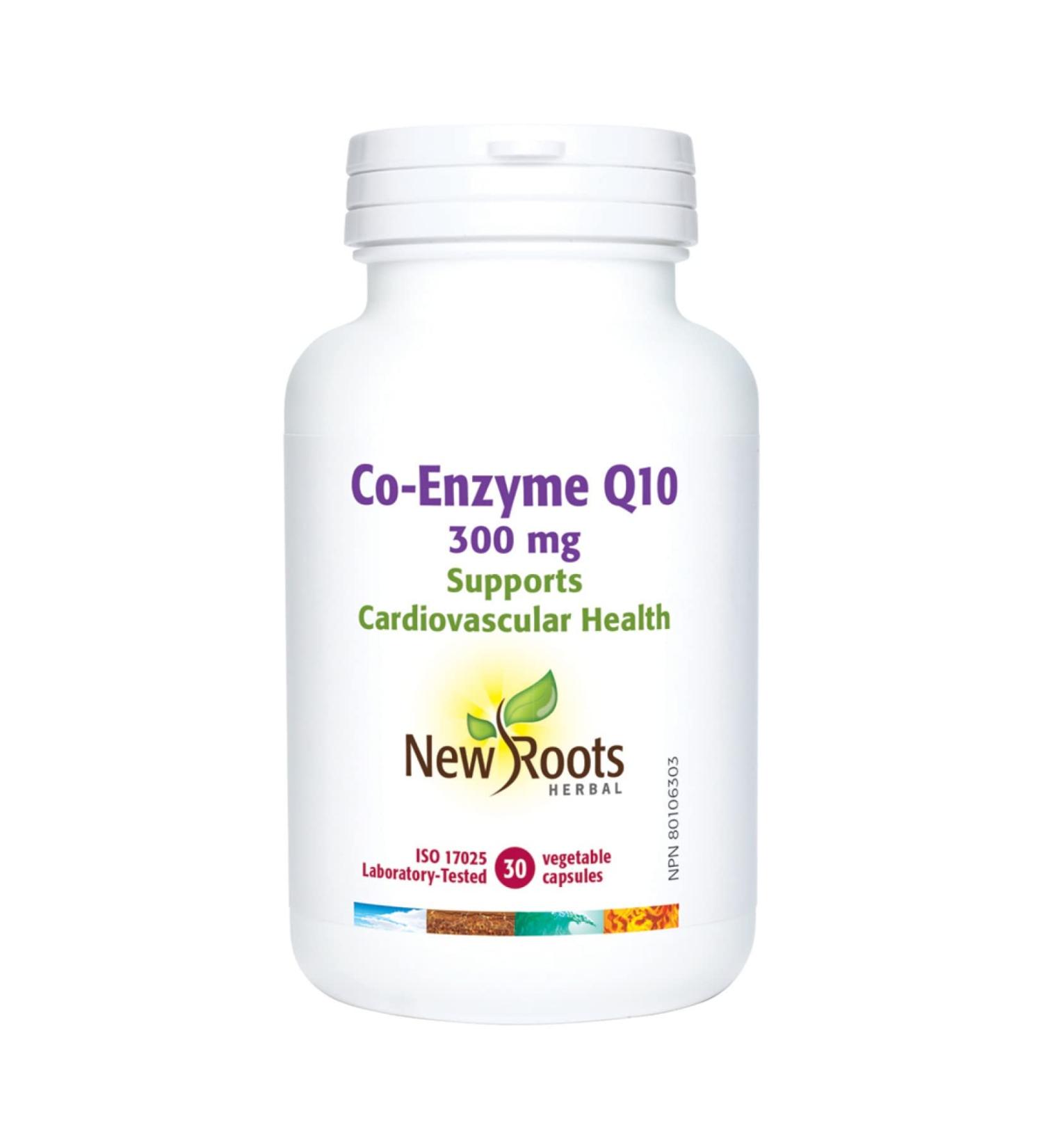 New Roots Herbal - Co-Enzyme Q10-300mg - 30 capsules - Helps Support Cardiovascular Health 30 count (Pack of 1) 300 mg - Buy Online on GoSupps.com