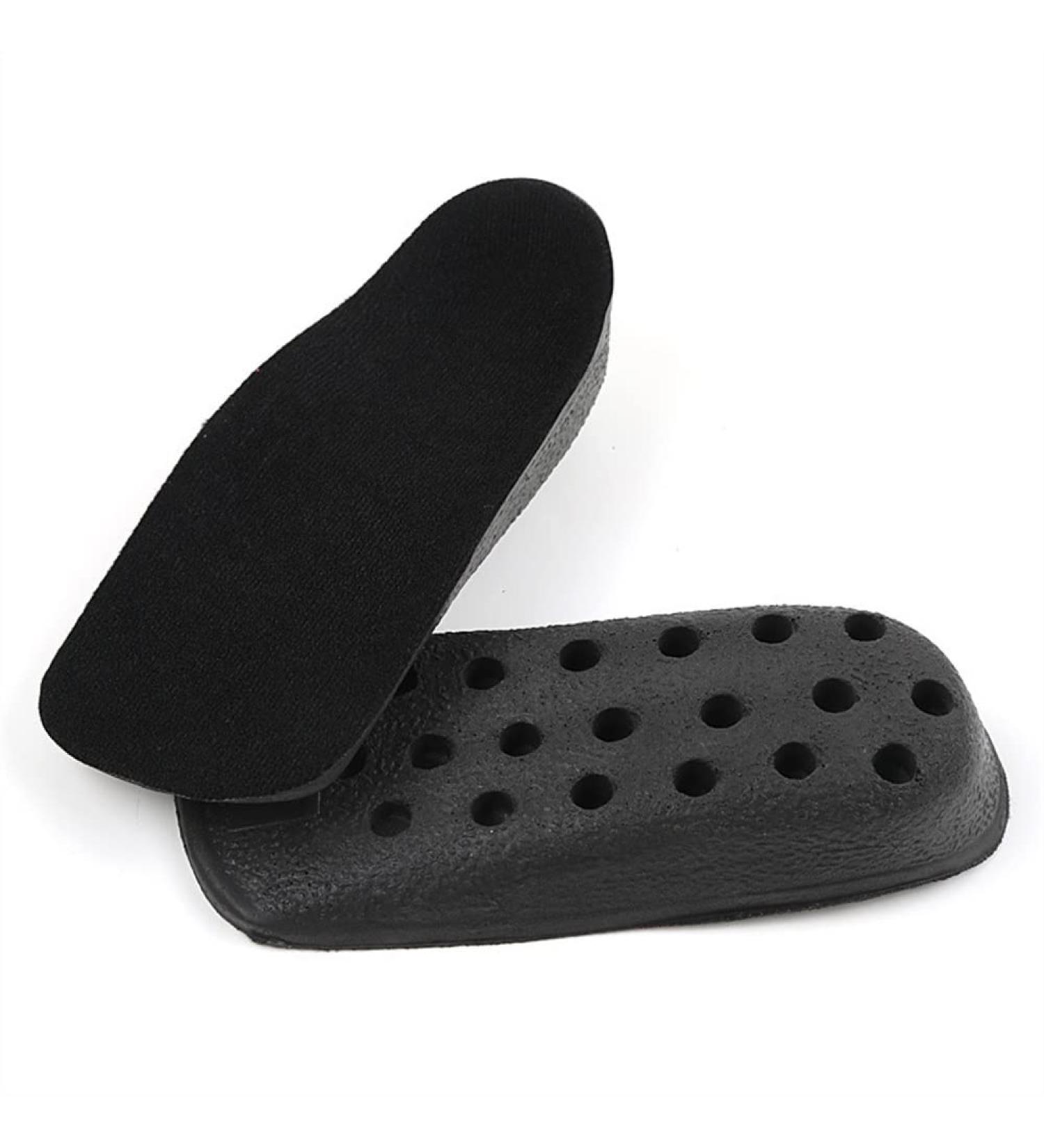 Premium Heel Inserts for Men - PU Shoe Lift & Shock Absorption for Plantar Fasciitis & Heel Blisters | Comfortable Daily Wear (Black Medium - Buy Online on GoSupps.com
