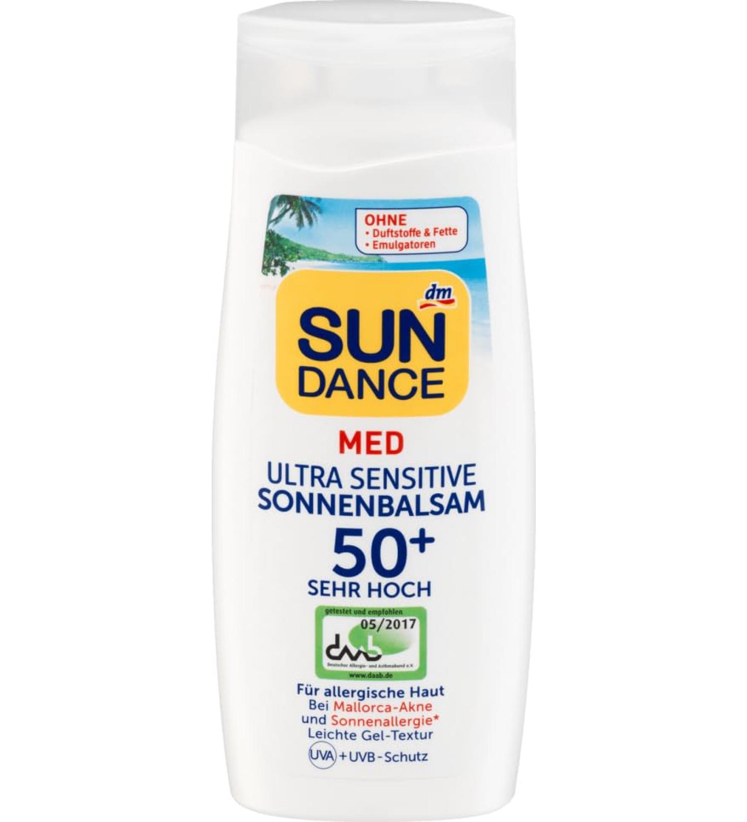 SUNDANCE Sunscreen Gel MED Ultra Sensitive SPF 50+ | 150 ml - Protect Your Skin Worldwide - Buy Online on GoSupps.com