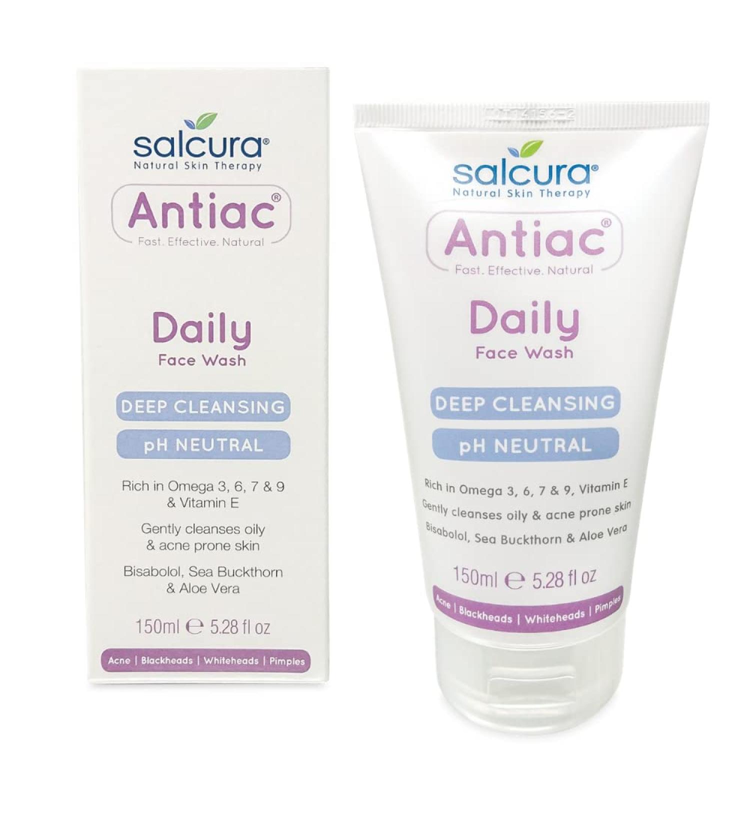 Salcura Natural Skin Therapy Antiac Daily Face Wash - Effective Acne Cleansing for Blemish-Prone Skin 150ml - Buy Online Internationally - Buy Online on GoSupps.com