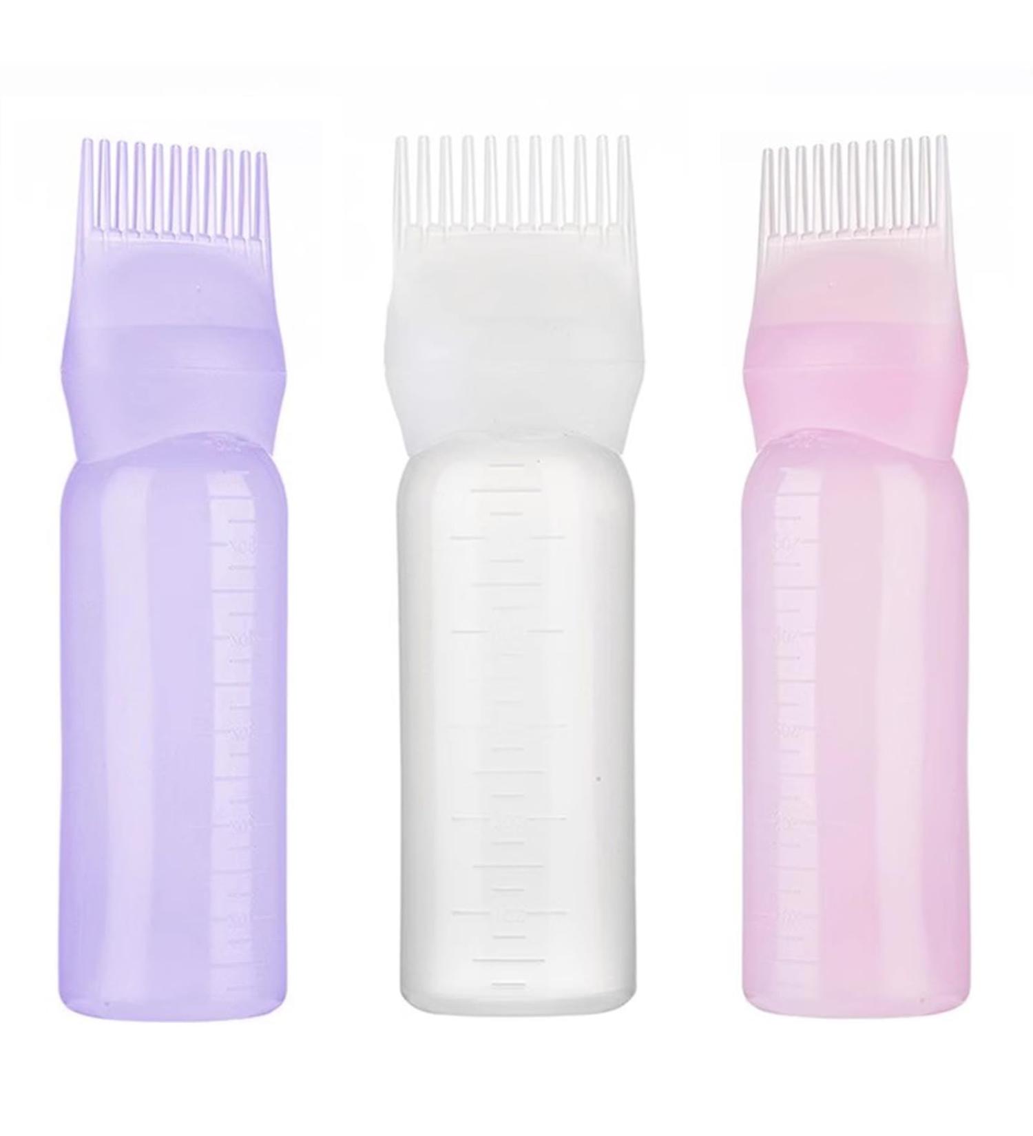 PIZSIEAT 3-Piece Hair Oil Applicator Set | Reusable Scalp Oil Bottle for Hair Dye & Treatment | Perfect for Root Care & Coloring - Buy Online on GoSupps.com