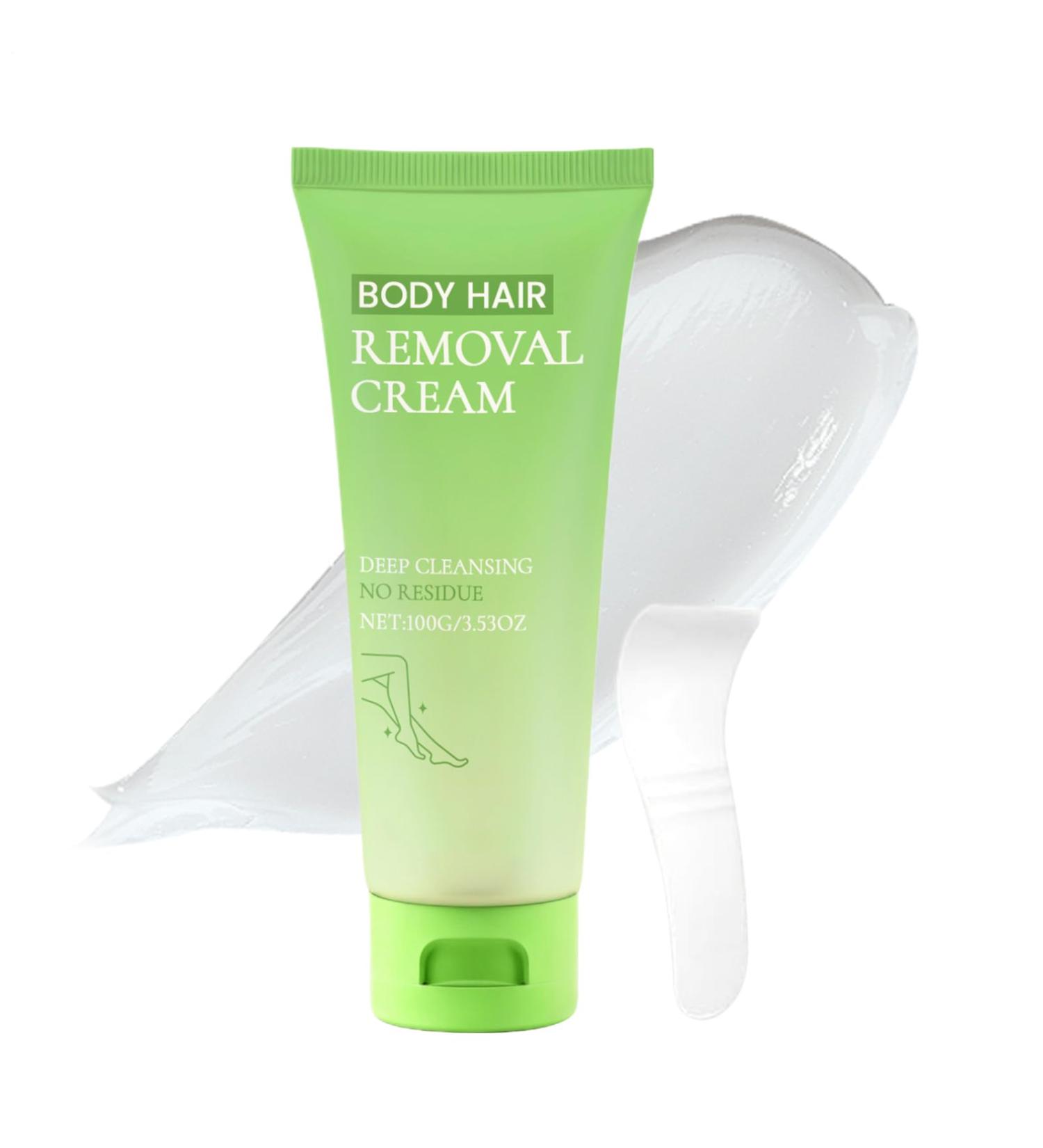 Body Hair Removal Cream - 100g Hair Removal Cream with Spatula Fast and Gentle Cream for Sensitive Skin - for Personal Use - Women and Men - Body Face Pubic Hair Legs Underarms - Buy Online on GoSupps.com