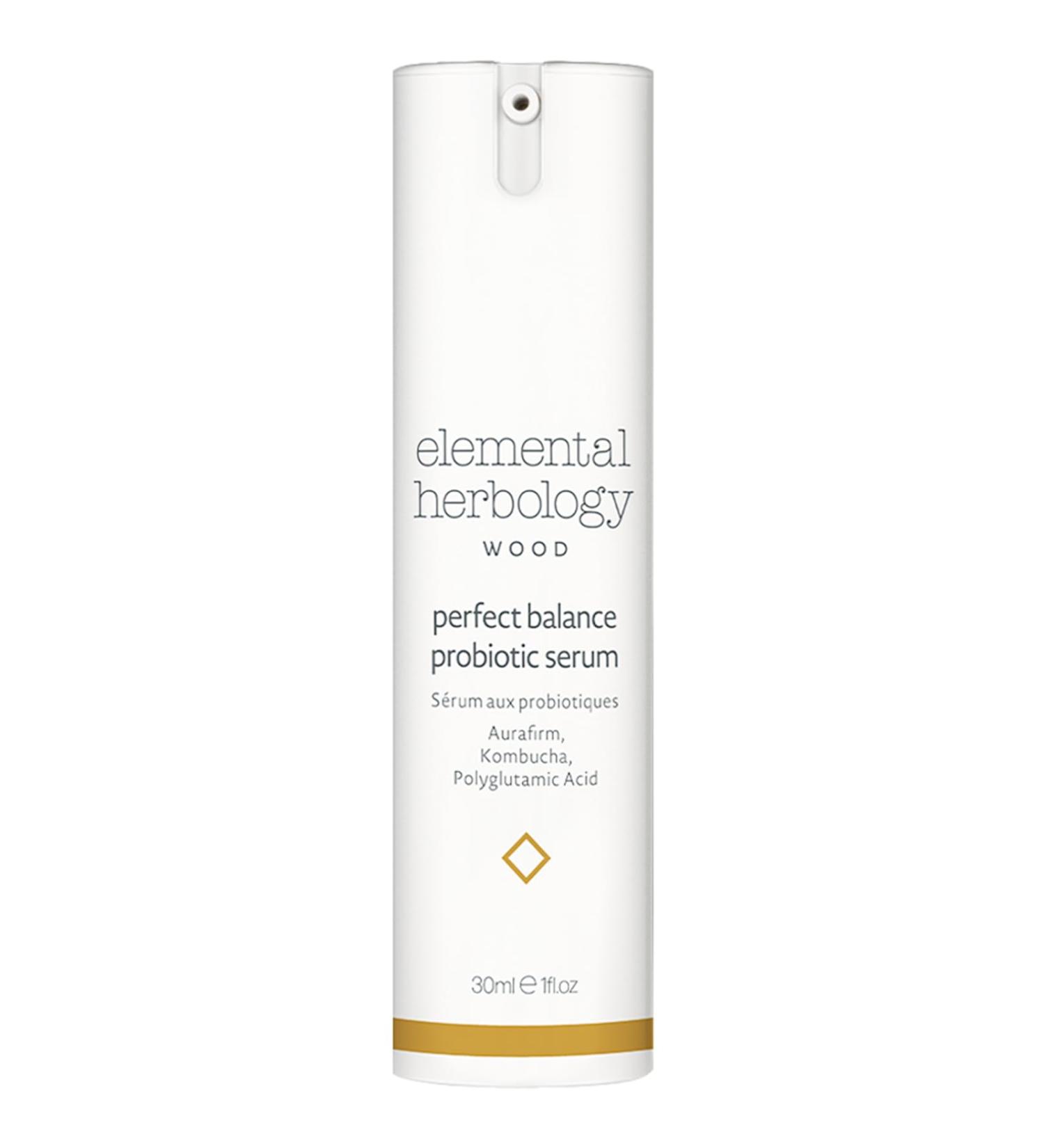 Elemental Herbology Perfect Balance Probiotic Facial Serum - Restoring Serum for Normal/Combination Skin with Kombucha Jojoba & Rosehip Oil | Vegan & Cruelty-Free - Buy Online on GoSupps.com