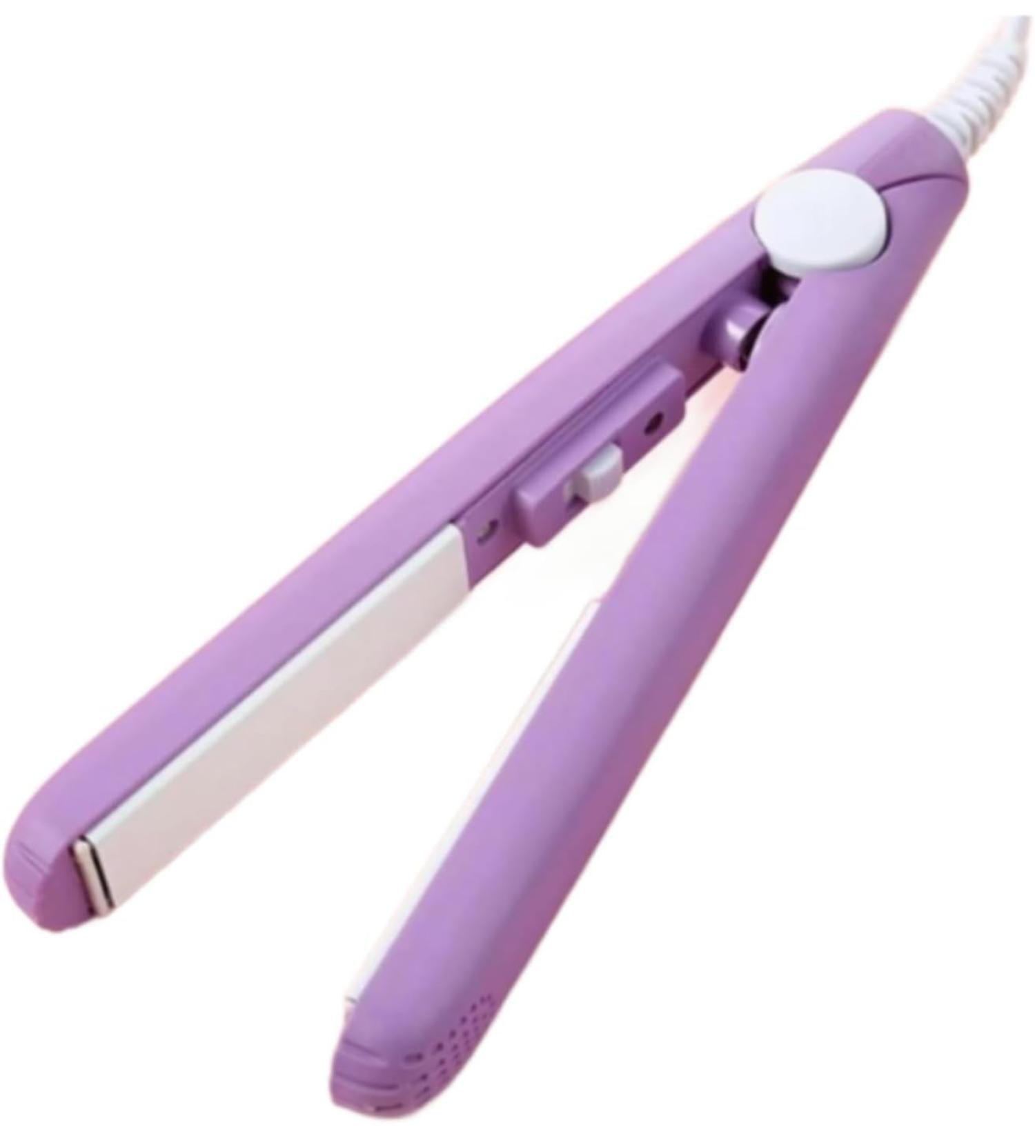 Purple Mini Hair Curler | Werdeny 2 in 1 Ceramic Curler & Straightener for Short & Fine Hair - Buy Online on GoSupps.com