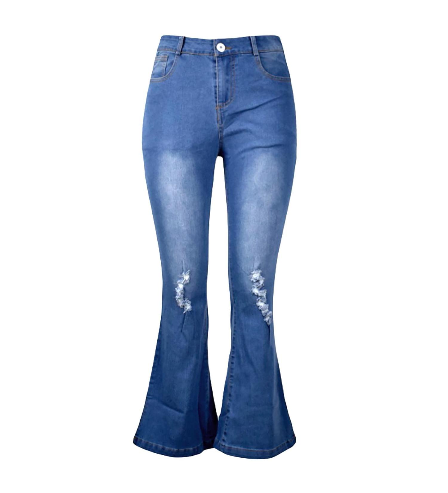 Vickyleb Women's Spring Summer Retro Print Bell Bottom Yoga Pants X-Large I-blue - Buy Online on GoSupps.com