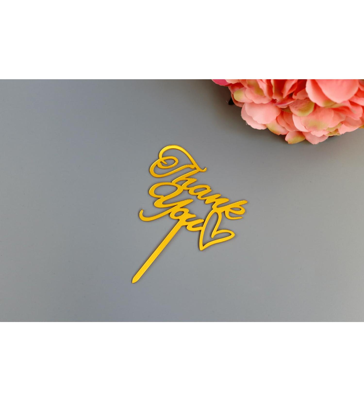 LUONT - Thank You Cake Topper for Retirement and Thank You occasions - Decorative Acrylic Cake Topper Decorate Your Birthday Cake for decorating cakes and other pastries ideal for retirement - Buy Online on GoSupps.com