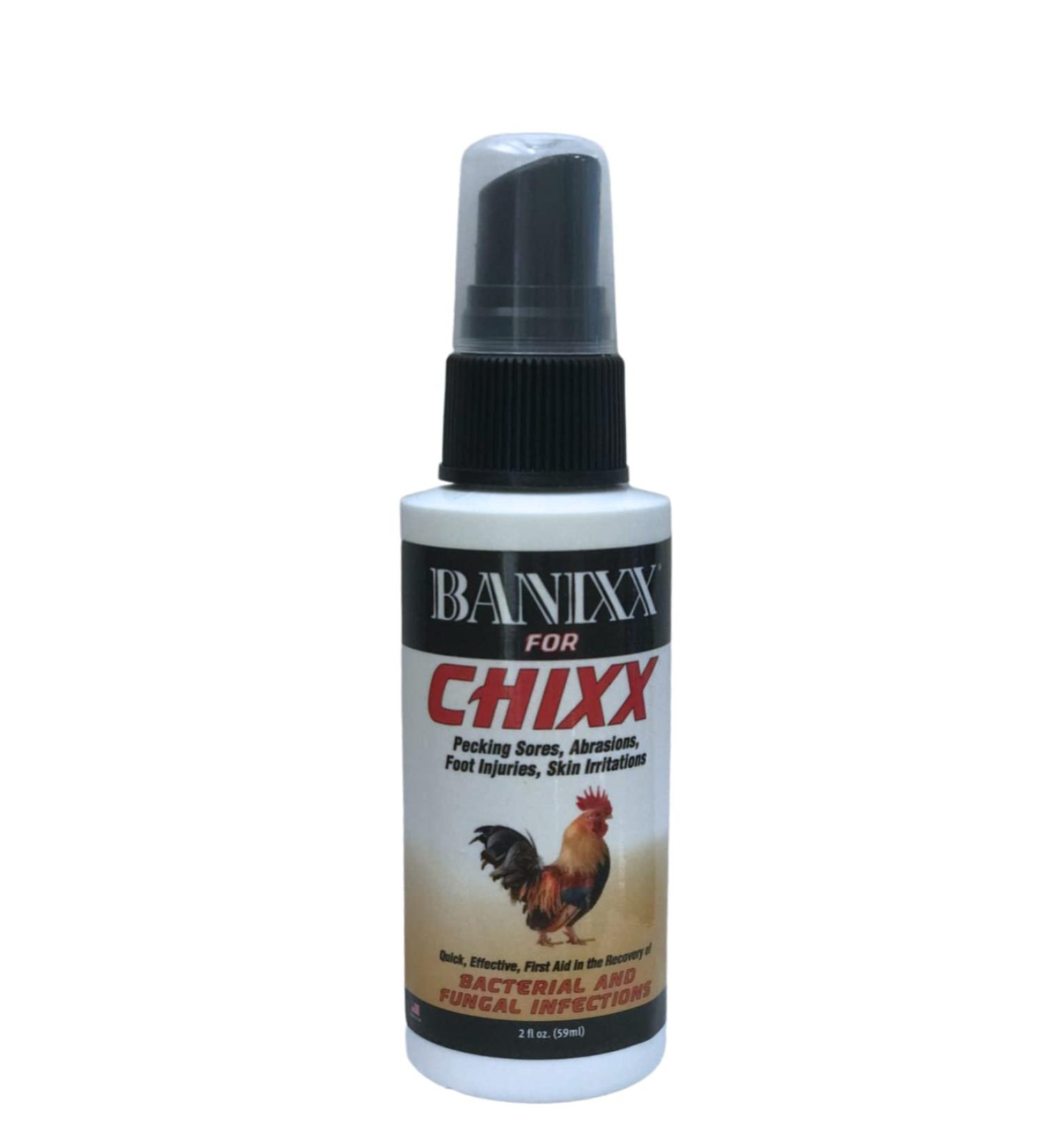 Banixx for Chixx 2oz: Safe, Sting-Free Solution for Chicken Sores, Bumble Foot, Fowl Pox, and More - Buy Online on GoSupps.com