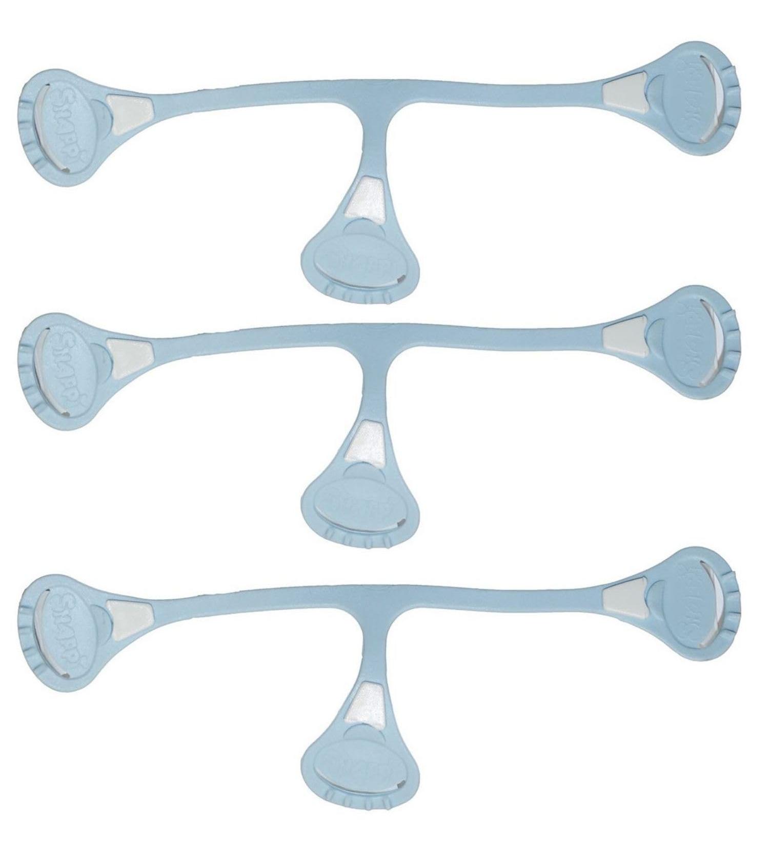 Snappi diaper clip for muslin diapers | Pack of 3 (light blue 1: up to 18 months) 1: up to 18 months light blue