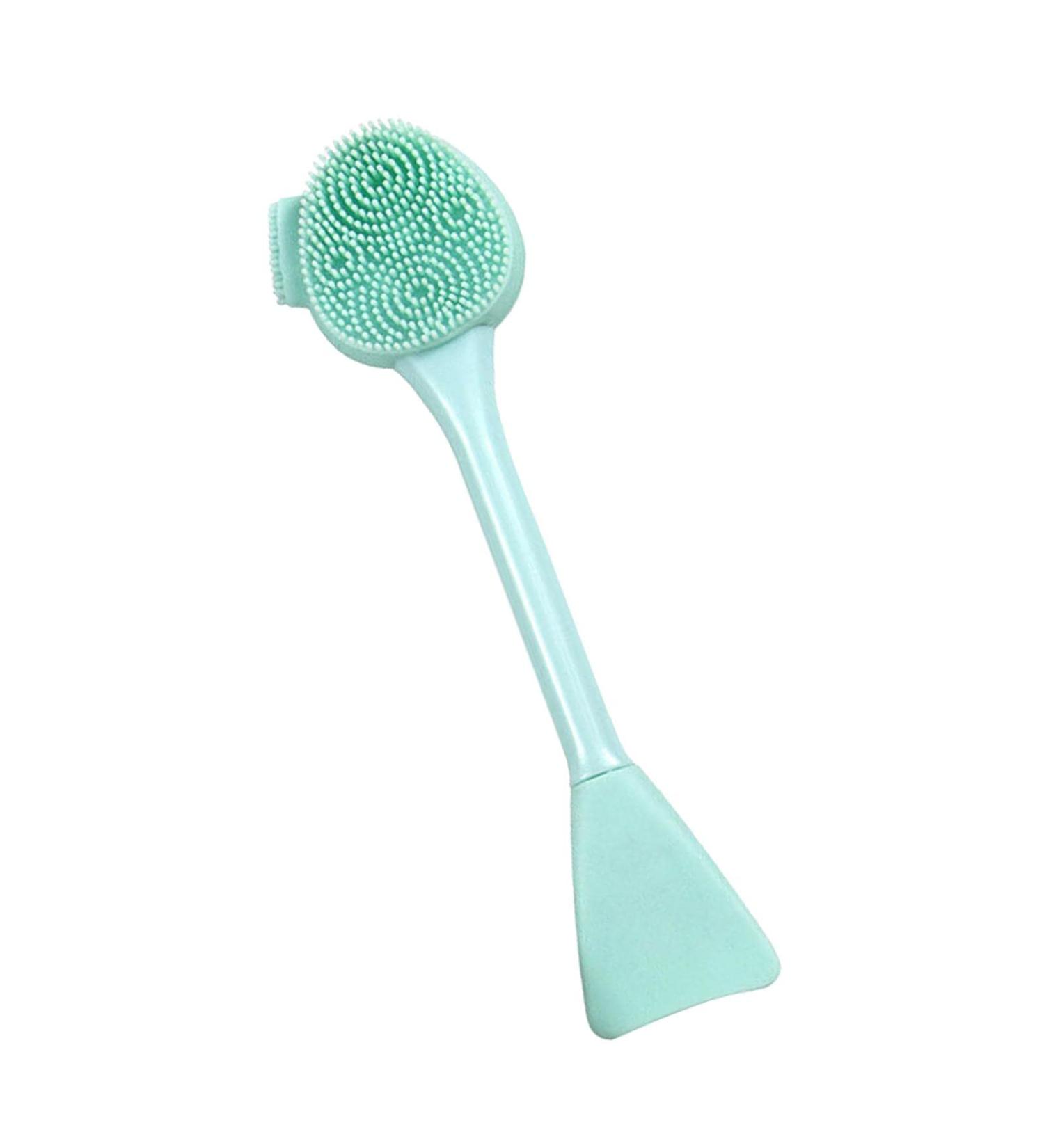 Amagogo Silicone Facial Cleansing Brush Double Ended Soft Non Slip Handle Portable Handheld Pore Cleansing for Women Elastic Removing Green - Buy Online on GoSupps.com