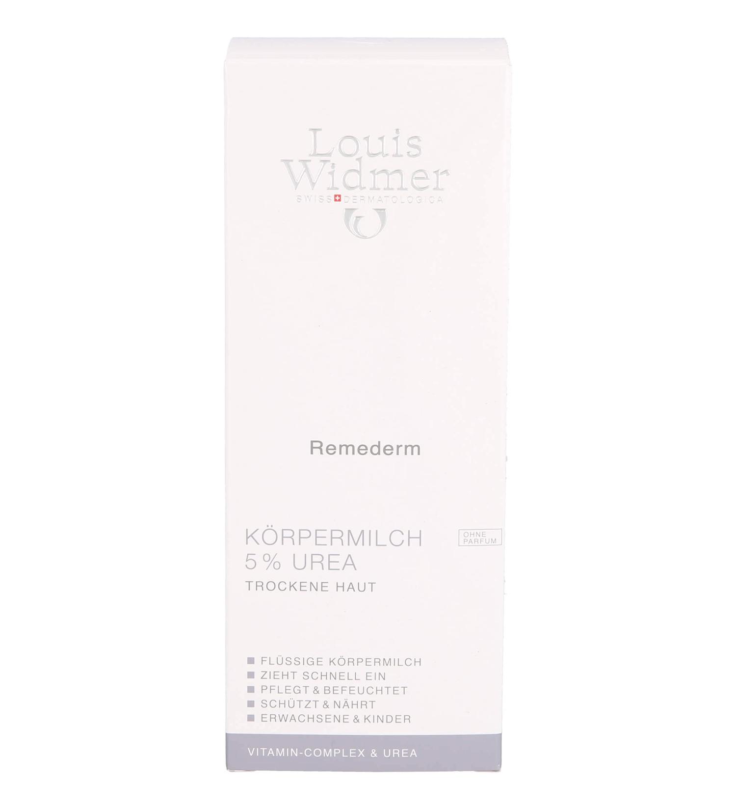 Louis Widmer Remederm Body Milk 5% Urea 200ml - Unscented Hydrating Lotion for Dry Skin | International Shipping Available - Buy Online on GoSupps.com