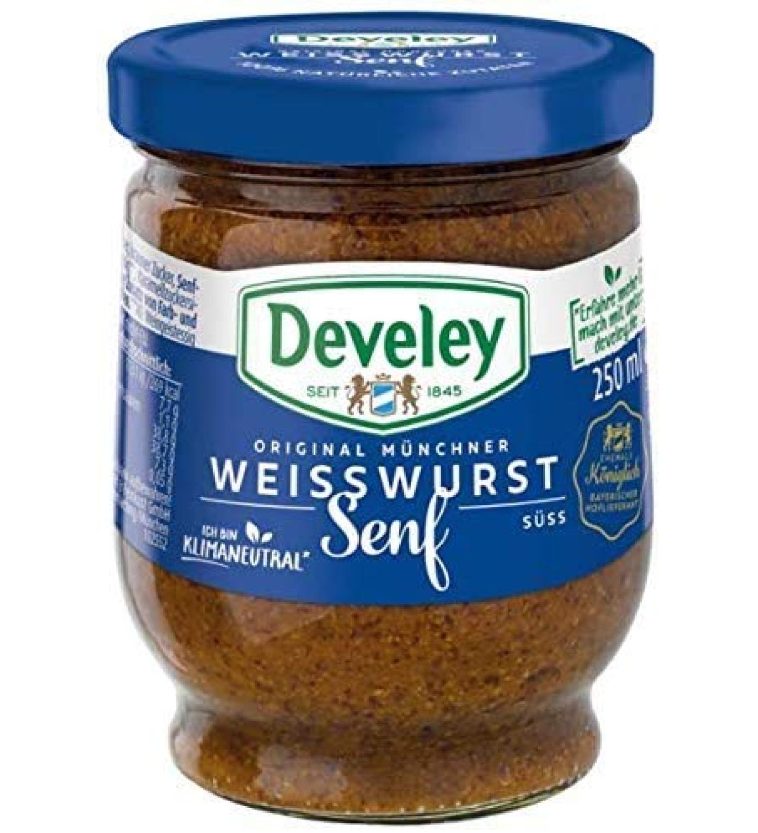 German Mustard | Original Munich Weisswurst Bavarian Mustard | 250 ml | Develey | Germany - Buy Online on GoSupps.com