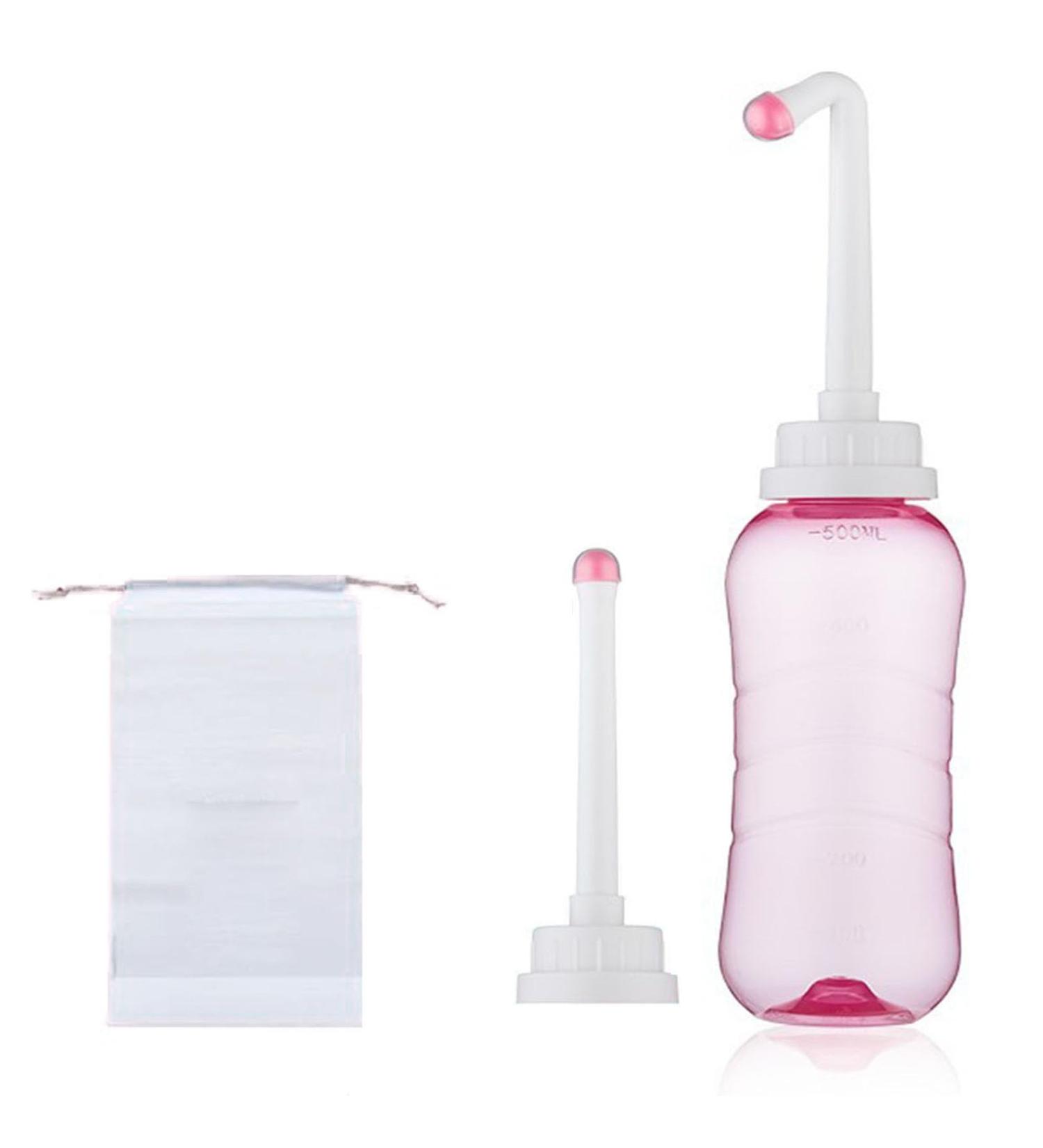 Brigtviee Portable Bidet for Women - Intimate & Postpartum Care - Travel-Friendly 500ml Pink Shower for Menstrual Cleaning - Buy Online on GoSupps.com