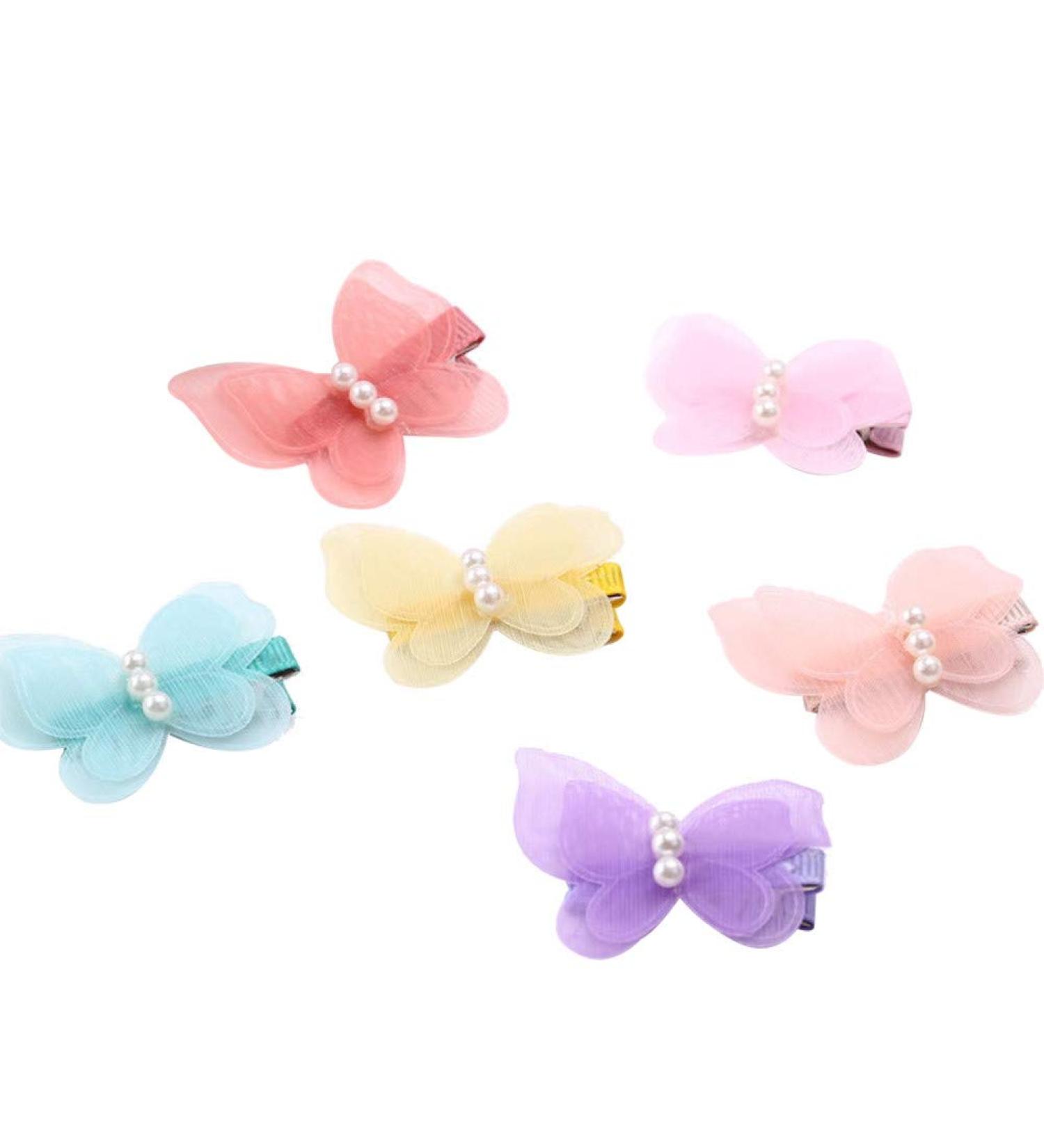 Frcolor Baby Girls Hair Clips - 8 Piece Toddler Bow & Pearl Butterfly Snap Barrettes for Kids - Buy Online on GoSupps.com