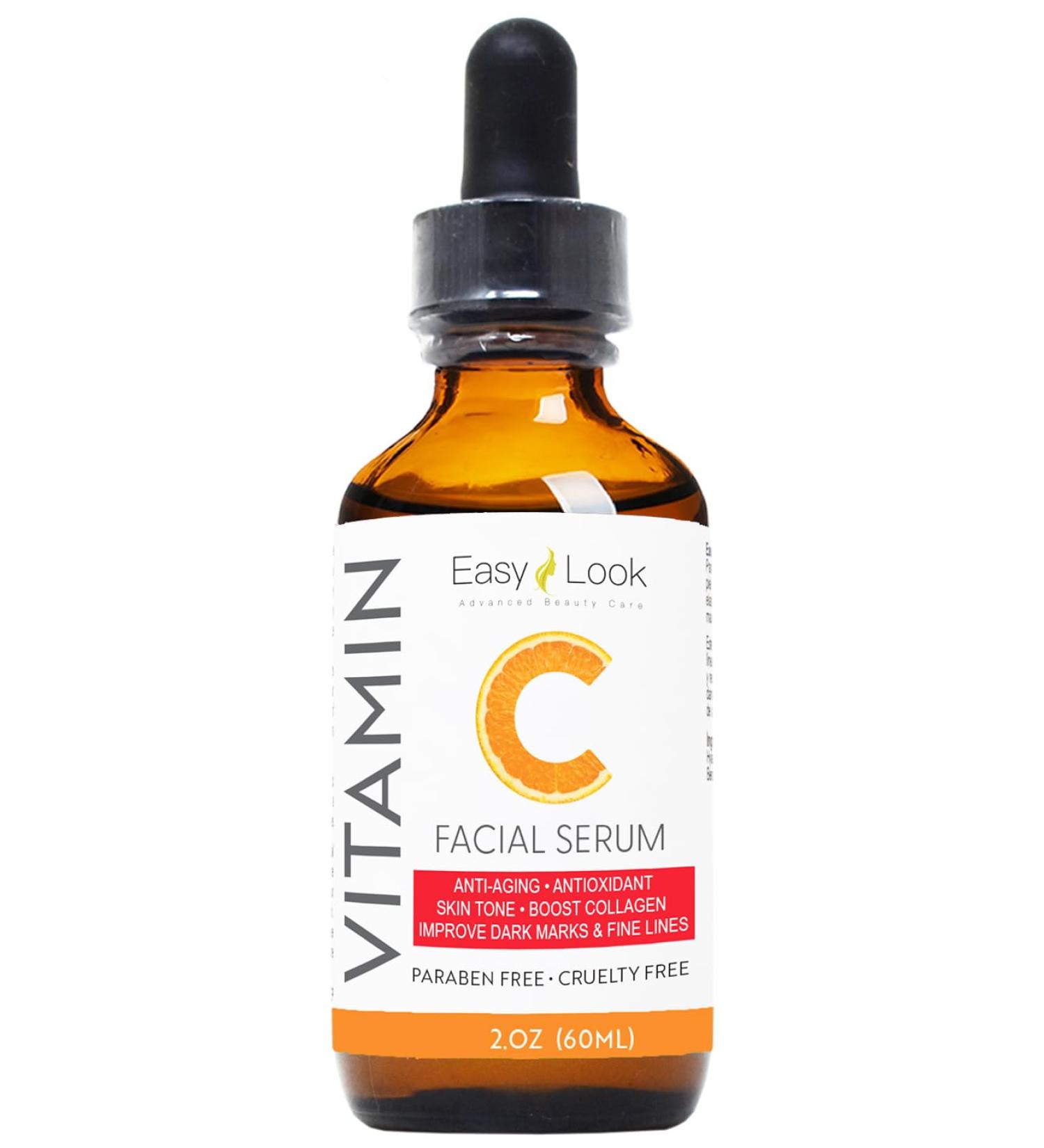 Vitamin C Face Serum - Anti-Aging & Dark Spot Treatment for Even Skin Tone Fine Lines & Wrinkles - 2 Fl Oz - Buy Online on GoSupps.com