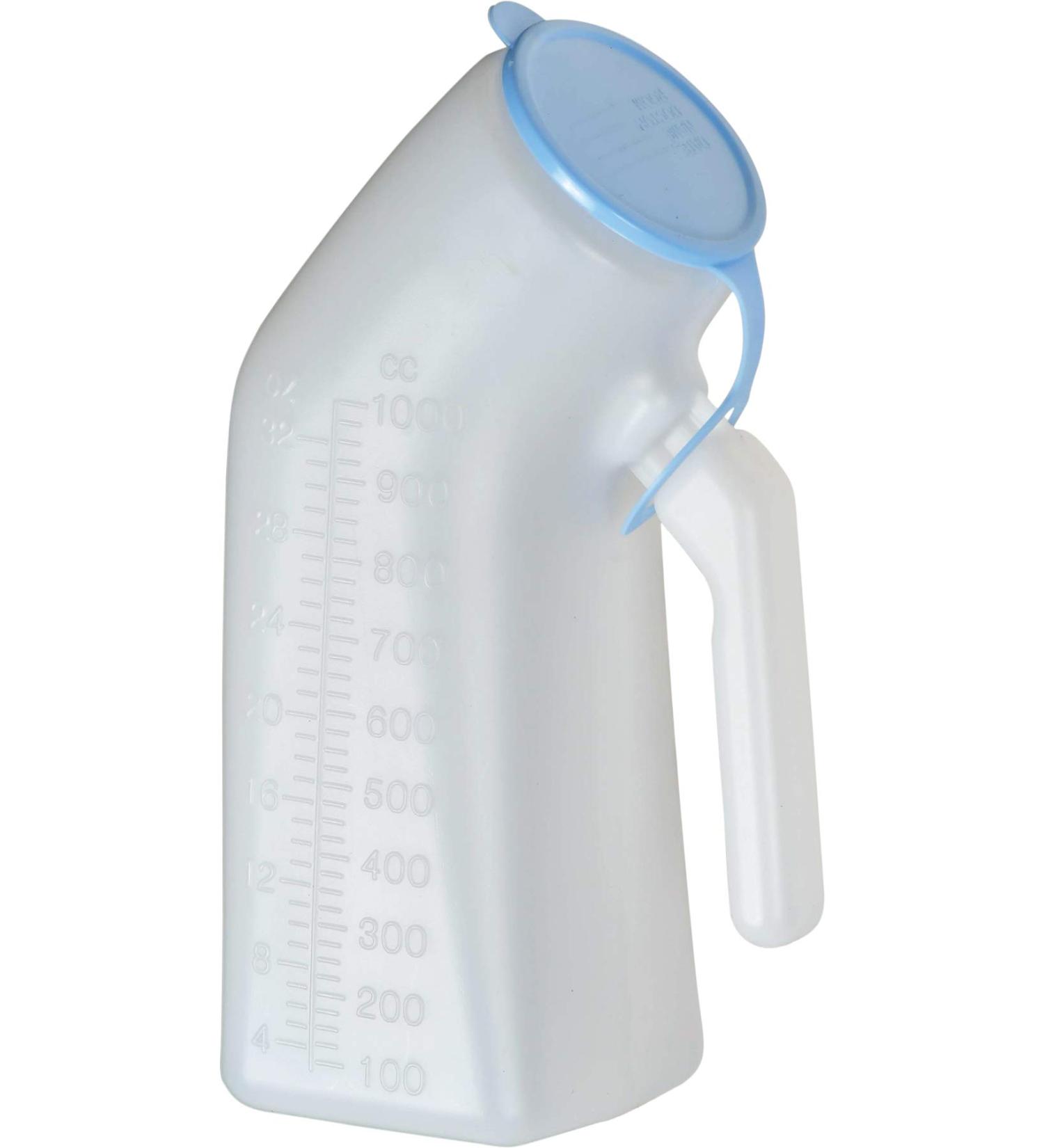 NOVA Medical Products Male Urinal - Portable, Extra Durable, Clear with Cover | Men's Urine Collection Bottle - Buy Online on GoSupps.com