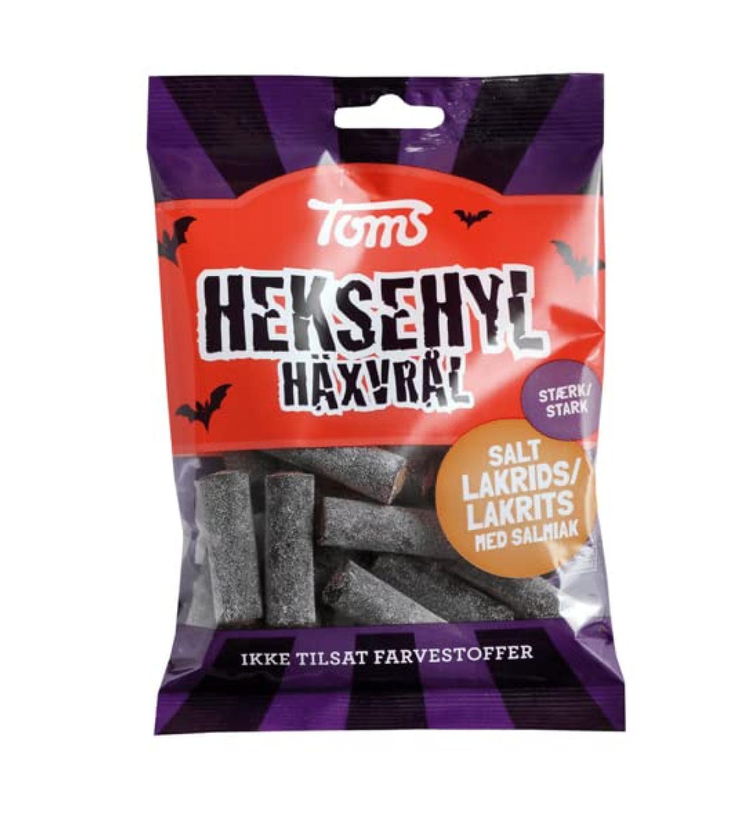 Toms Pingvin Heksehyl Danish Salted Sweets Liquorice 130g (Pack of 12)