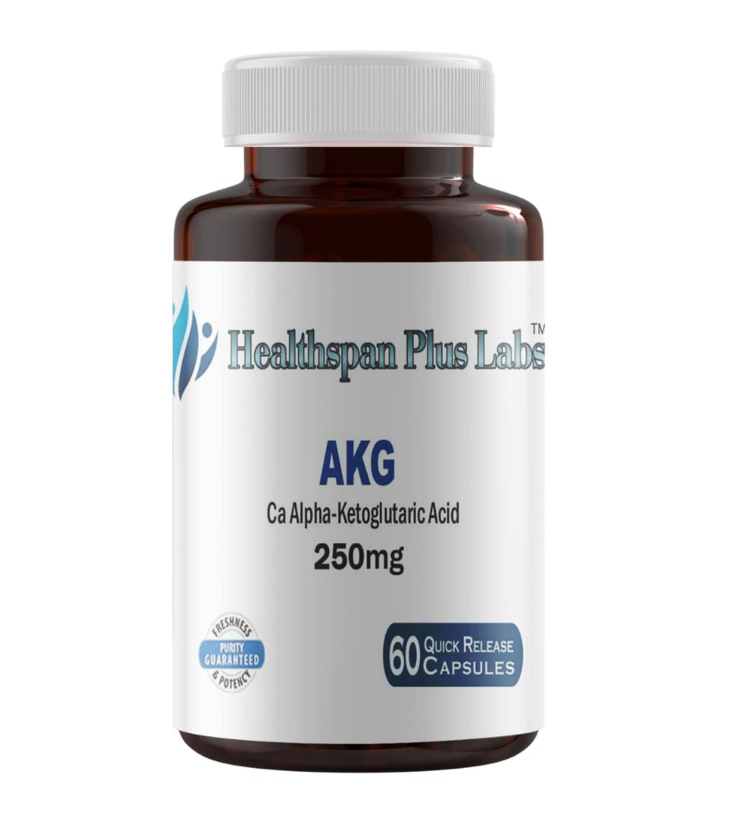 HealthSpan Plus Labs Ca AKG (Calcium Alpha-Ketoglutarate) Capsules 250mg 60 Count - Buy Online on GoSupps.com