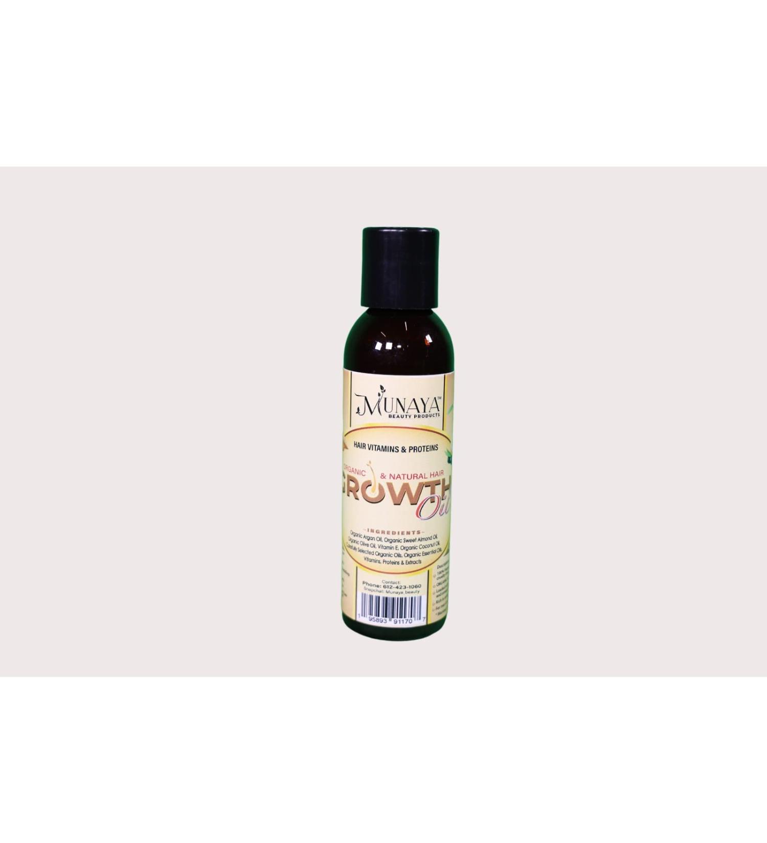 Munaya Growth Oil 4oz - Natural Hair Growth Serum - Buy Online on GoSupps.com