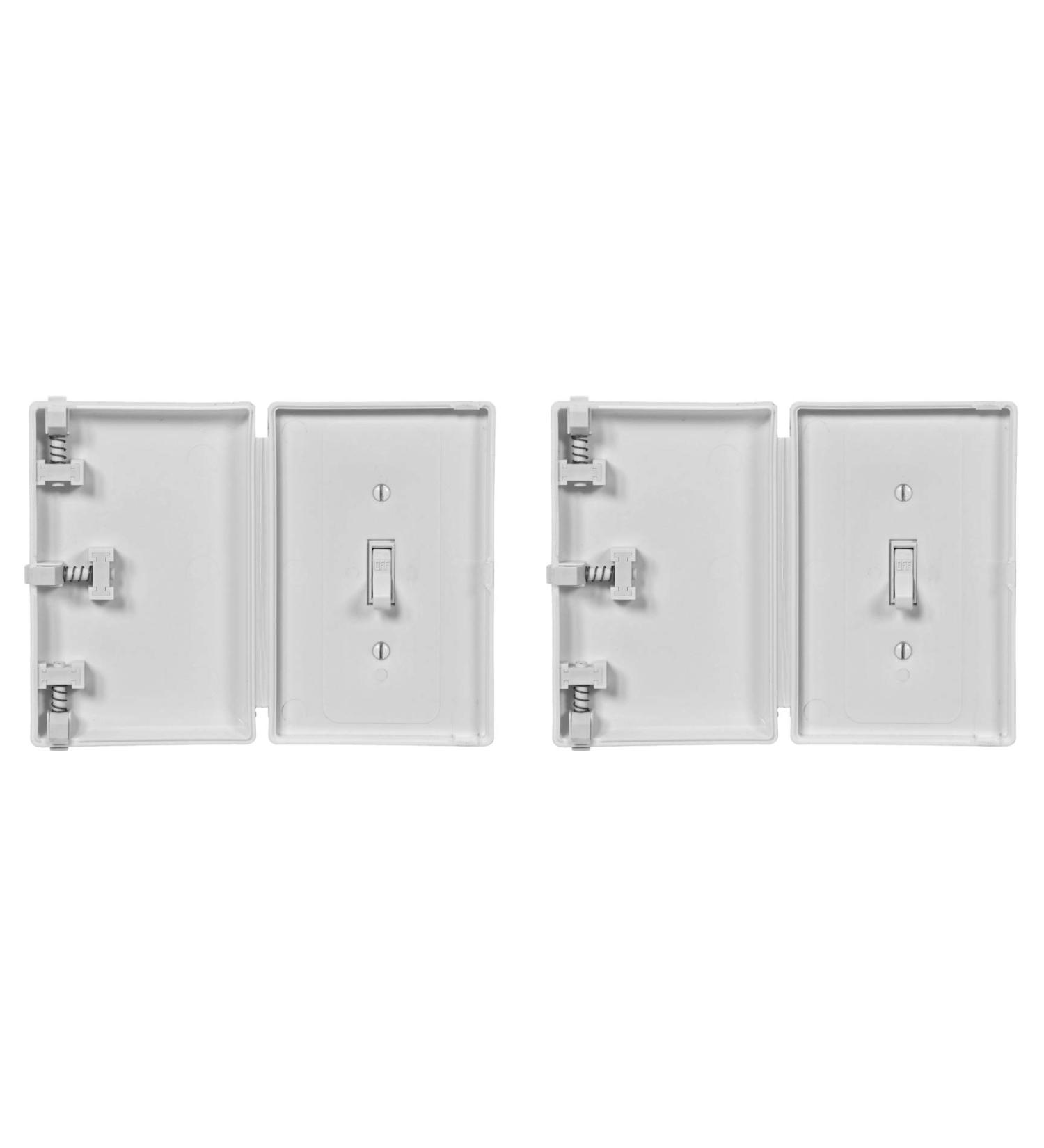 Child Be Safe  Baby Toddler Pet Resistant Electrical Safety Cover Guard for Home and Business  Made in USA  Traditional Standard Toggle Light Switch White 2 Count - Buy Online on GoSupps.com