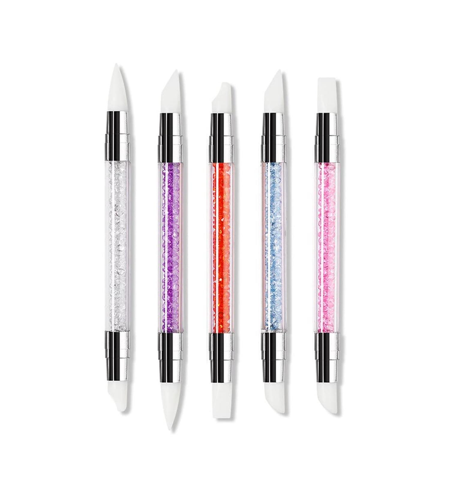 Buy SIOPPKIK 5pcs GEL Nail Art Pen Set - Silicone Head Carving Brushes & Acrylic Handle - Perfect for Salon & DIY Nail Art - Buy Online on GoSupps.com