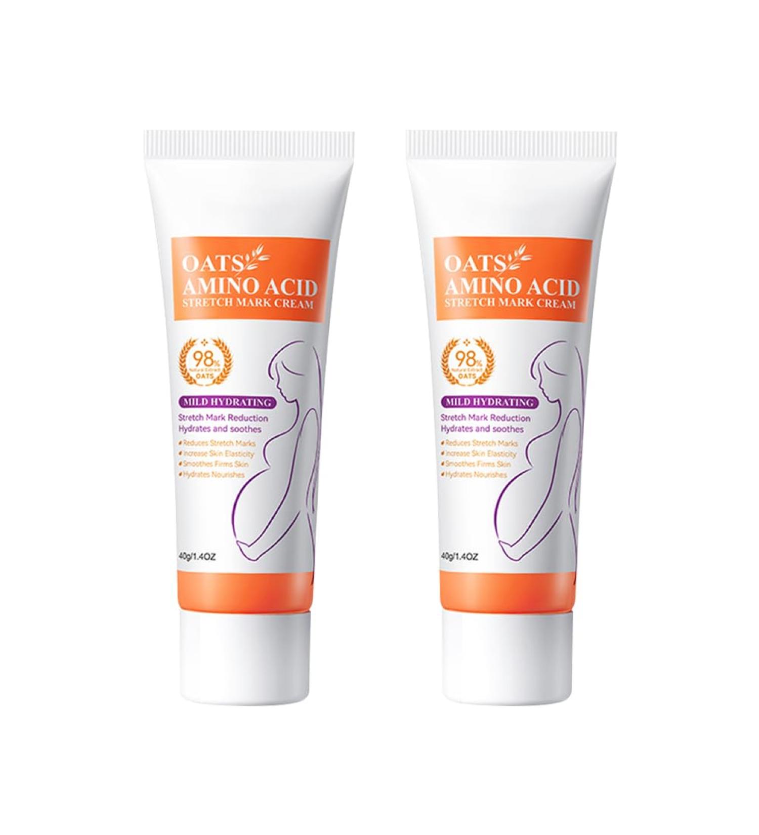 Wenrny Oats Stretch Mark Cream for Women 2 Pcs Oats Amino Acid Stretch Mark Repair Creams-Reduces Marks and Scars Increase Skin Elasticity Firming Smooth and Hydrates Skins For All Skin Types - Buy Online on GoSupps.com