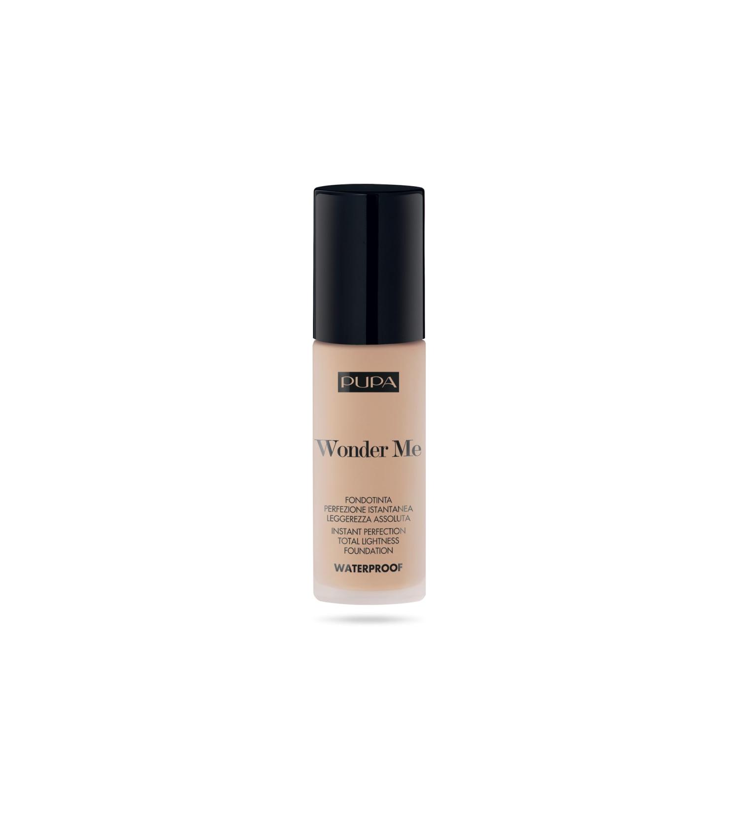 Pupa Foundation Waterproof Fluid Wonder Me (030 Medium Beige Neutral) Instant Perfection Foundation with Absolute Lightness Long Life Water and Moisture Resistant 30 ml Format - Buy Online on GoSupps.com